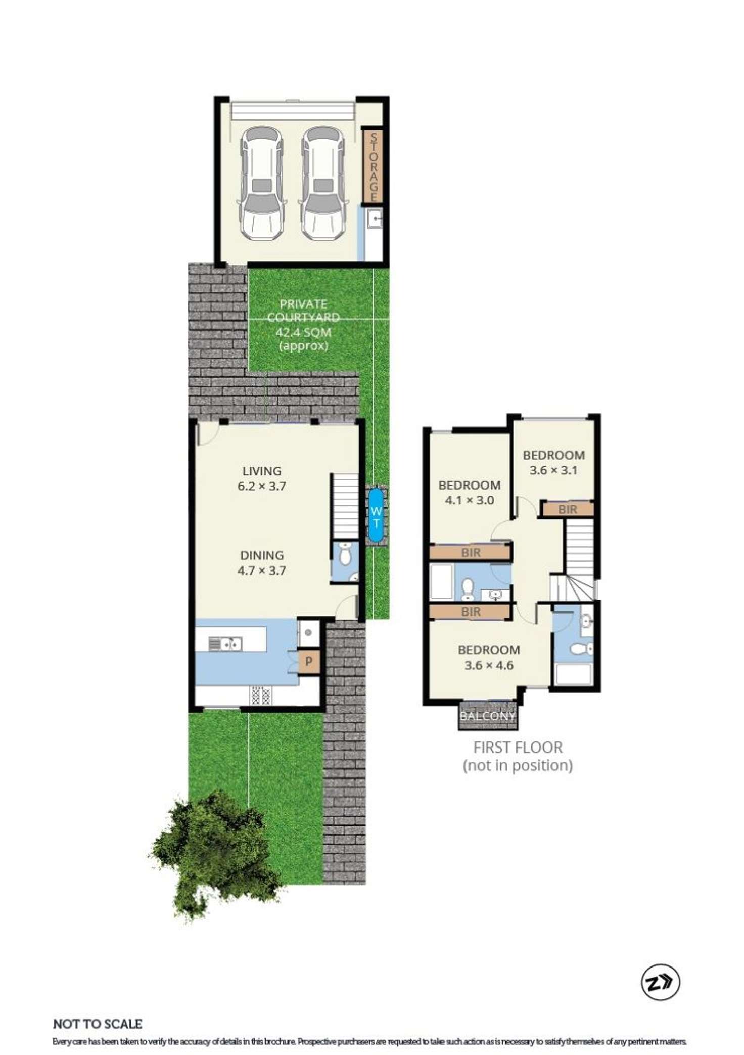 Floorplan of Homely townhouse listing, 47-57 Lebanon Crescent, Mulgrave VIC 3170