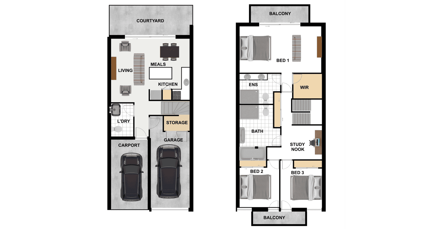 Floorplan of Homely townhouse listing, 8/22 Yulia Street, Coombabah QLD 4216