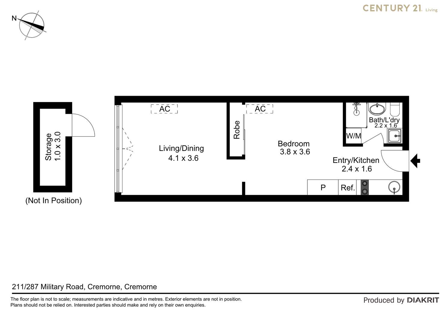 Floorplan of Homely apartment listing, 211/287 Military Road, Cremorne NSW 2090