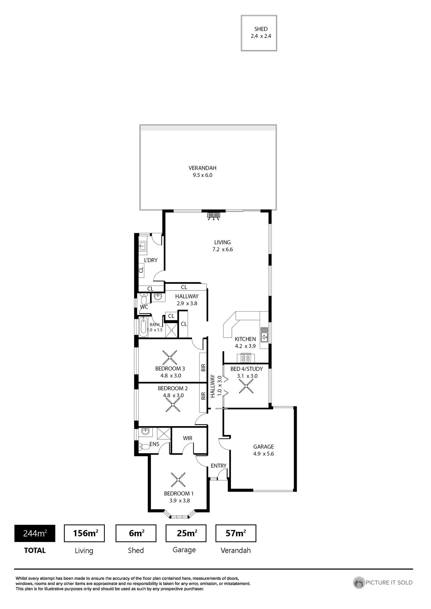 Floorplan of Homely house listing, 24 Leader Avenue, Kilburn SA 5084