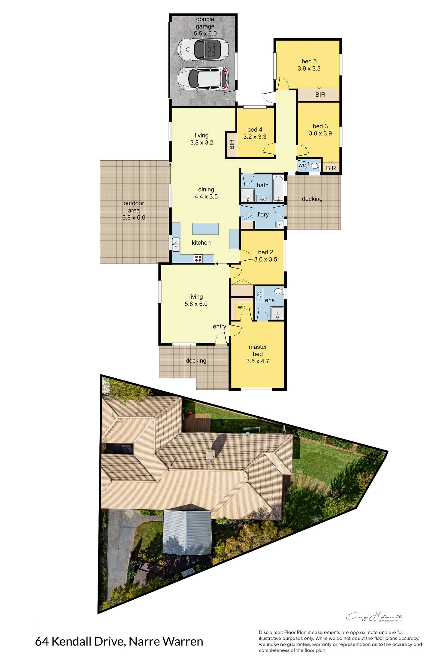 Floorplan of Homely house listing, 64 Kendall Drive, Narre Warren VIC 3805
