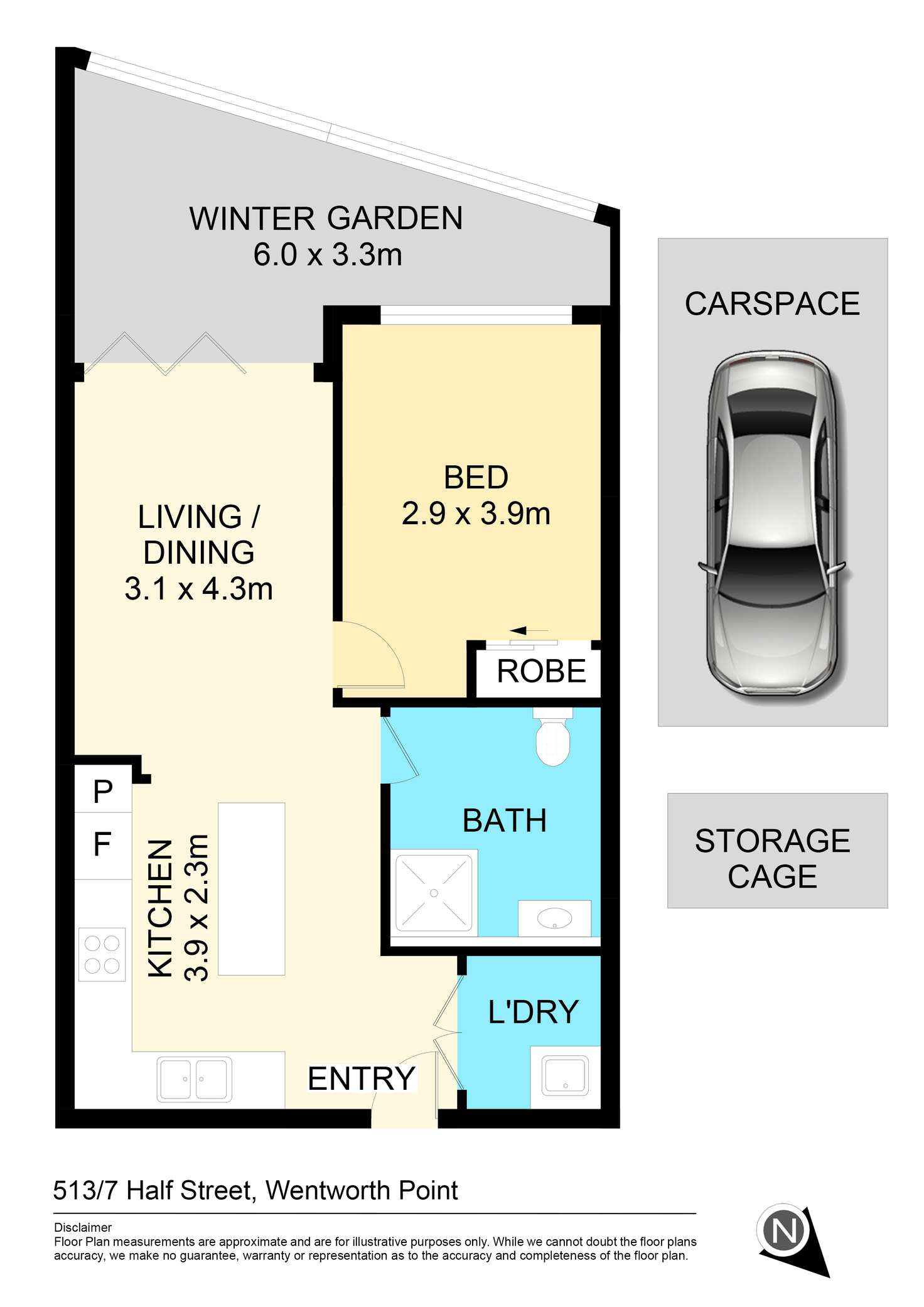 Floorplan of Homely apartment listing, 513/7 Half Street, Wentworth Point NSW 2127