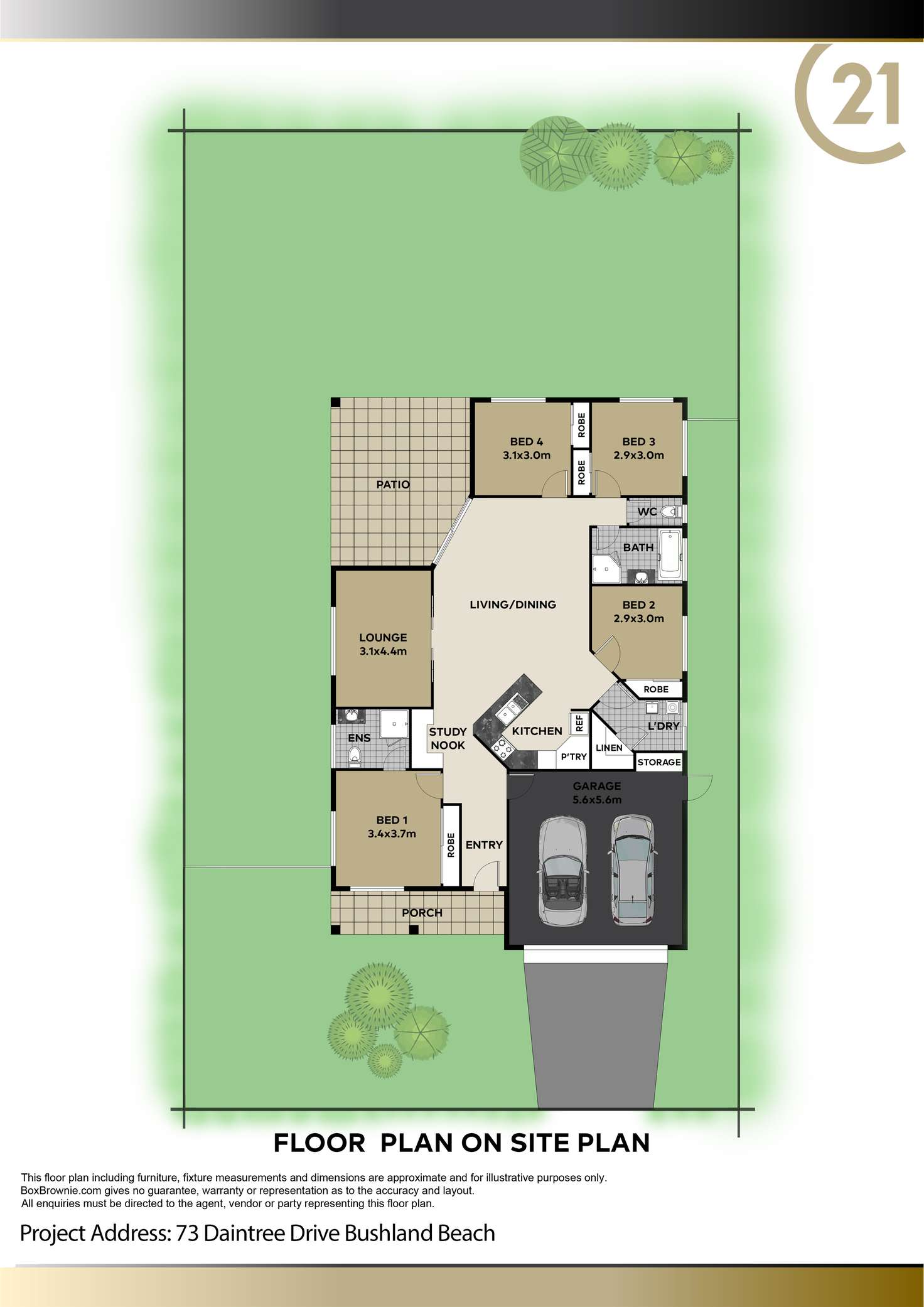 Floorplan of Homely house listing, 73 Daintree Drive, Bushland Beach QLD 4818