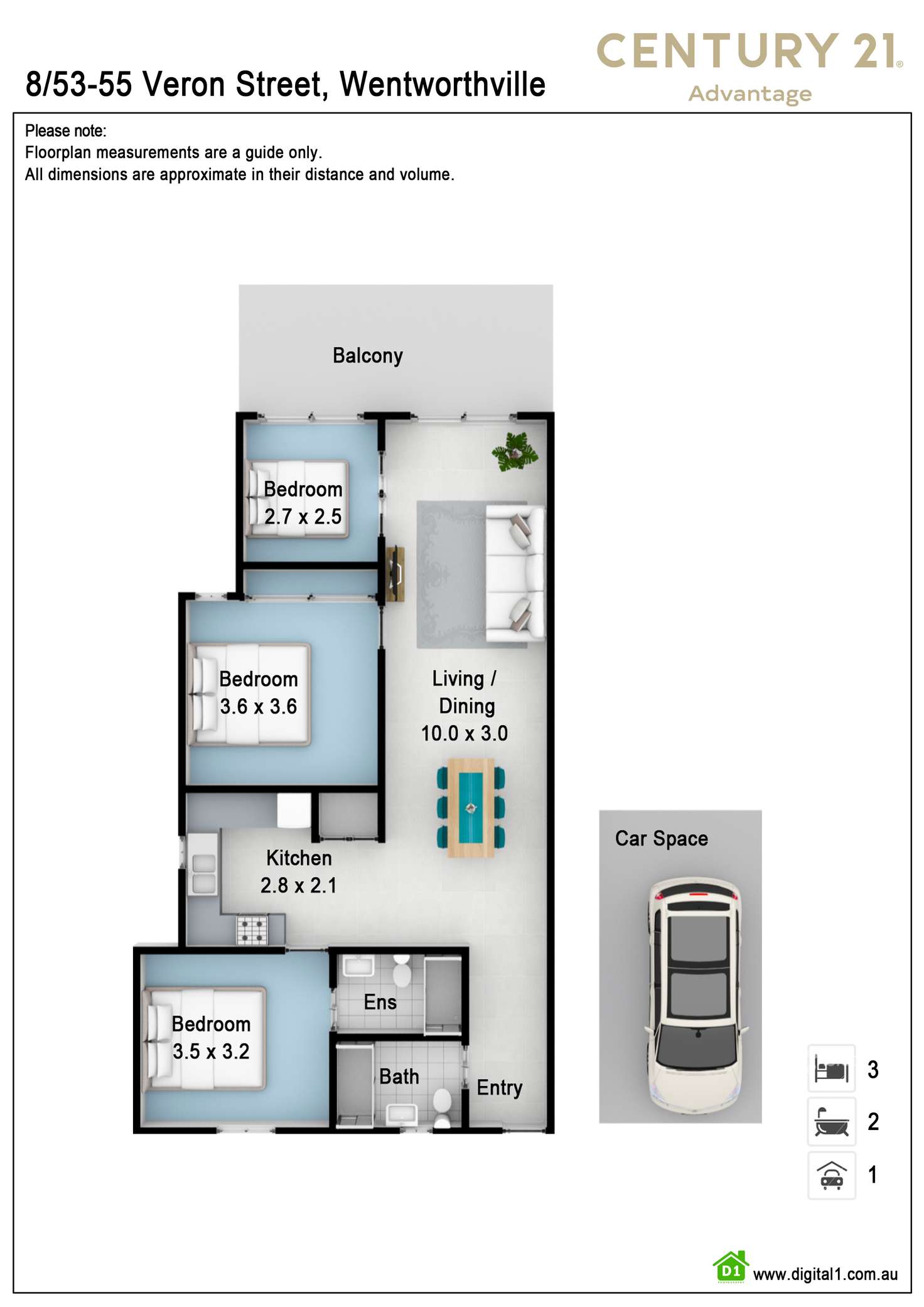 Floorplan of Homely apartment listing, 8/53-55 Veron Street, Wentworthville NSW 2145