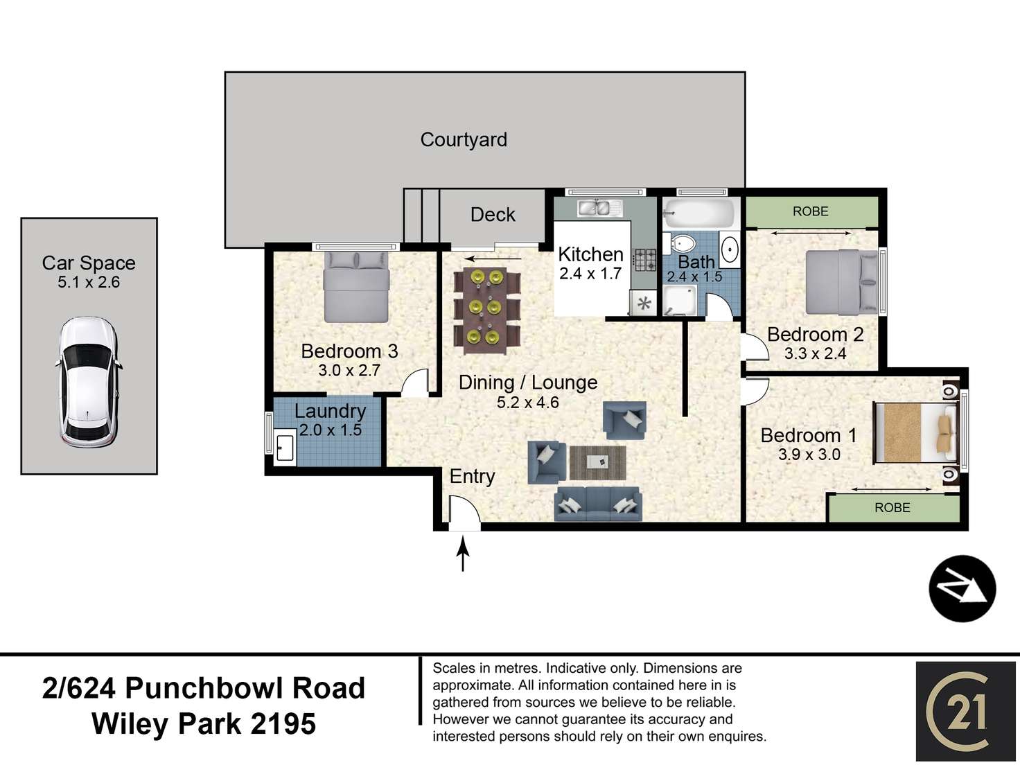 Floorplan of Homely apartment listing, 2/624 Punchbowl Road, Wiley Park NSW 2195