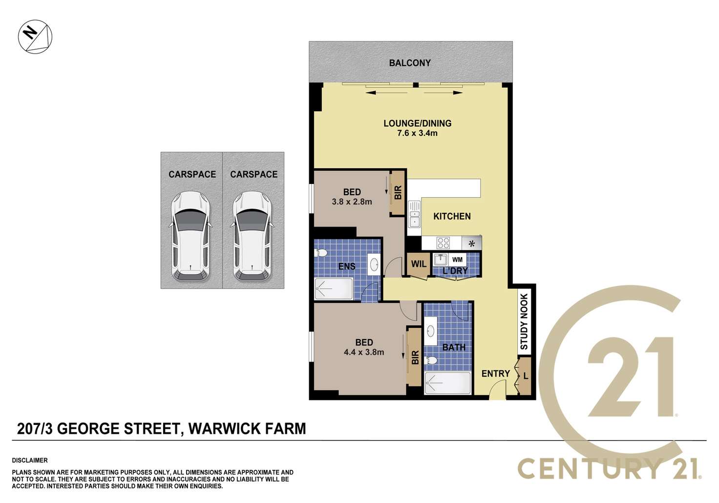 Floorplan of Homely apartment listing, 207/3 George Street, Warwick Farm NSW 2170