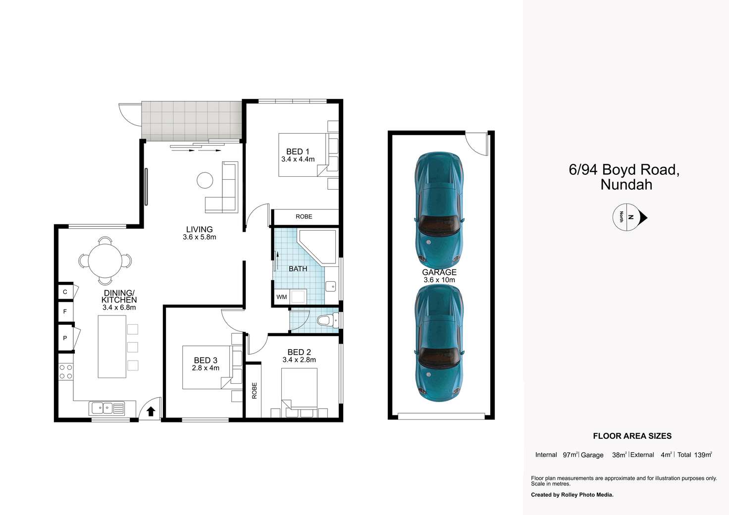 Floorplan of Homely apartment listing, 6/94 Boyd Road, Nundah QLD 4012