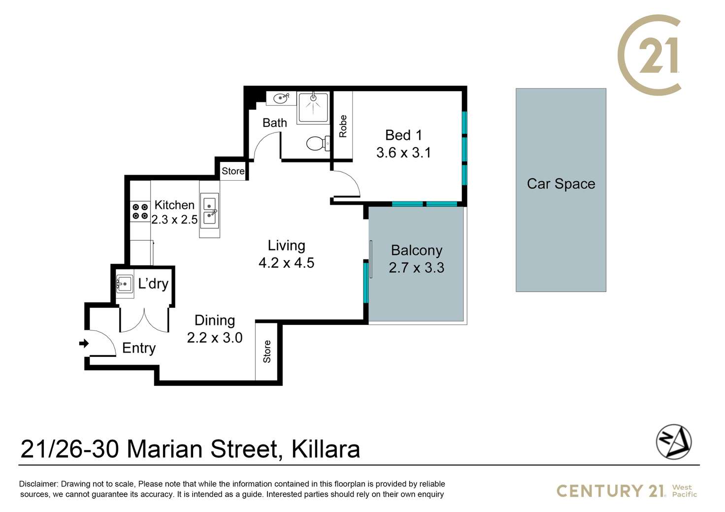 Floorplan of Homely apartment listing, 21/26-30 Marian Street, Killara NSW 2071