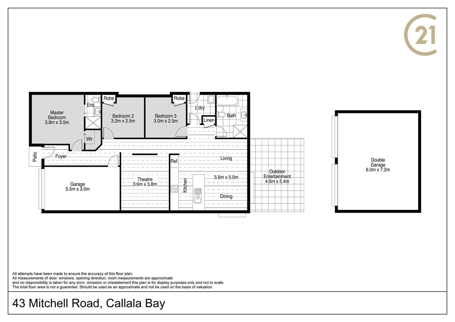 Floorplan of Homely house listing, 43 Mitchell Road, Callala Bay NSW 2540