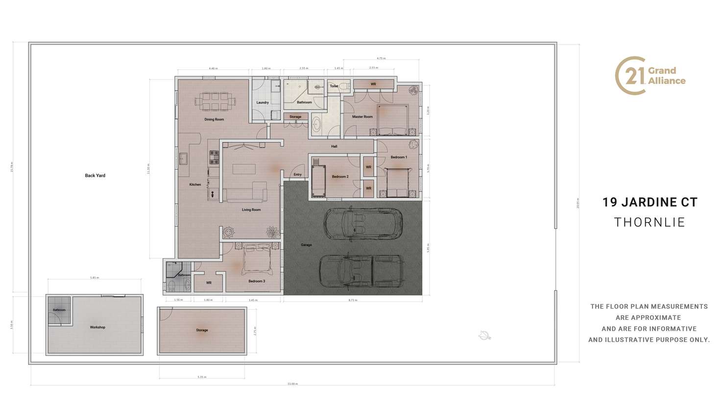 Floorplan of Homely house listing, 19 Jardine Court, Thornlie WA 6108