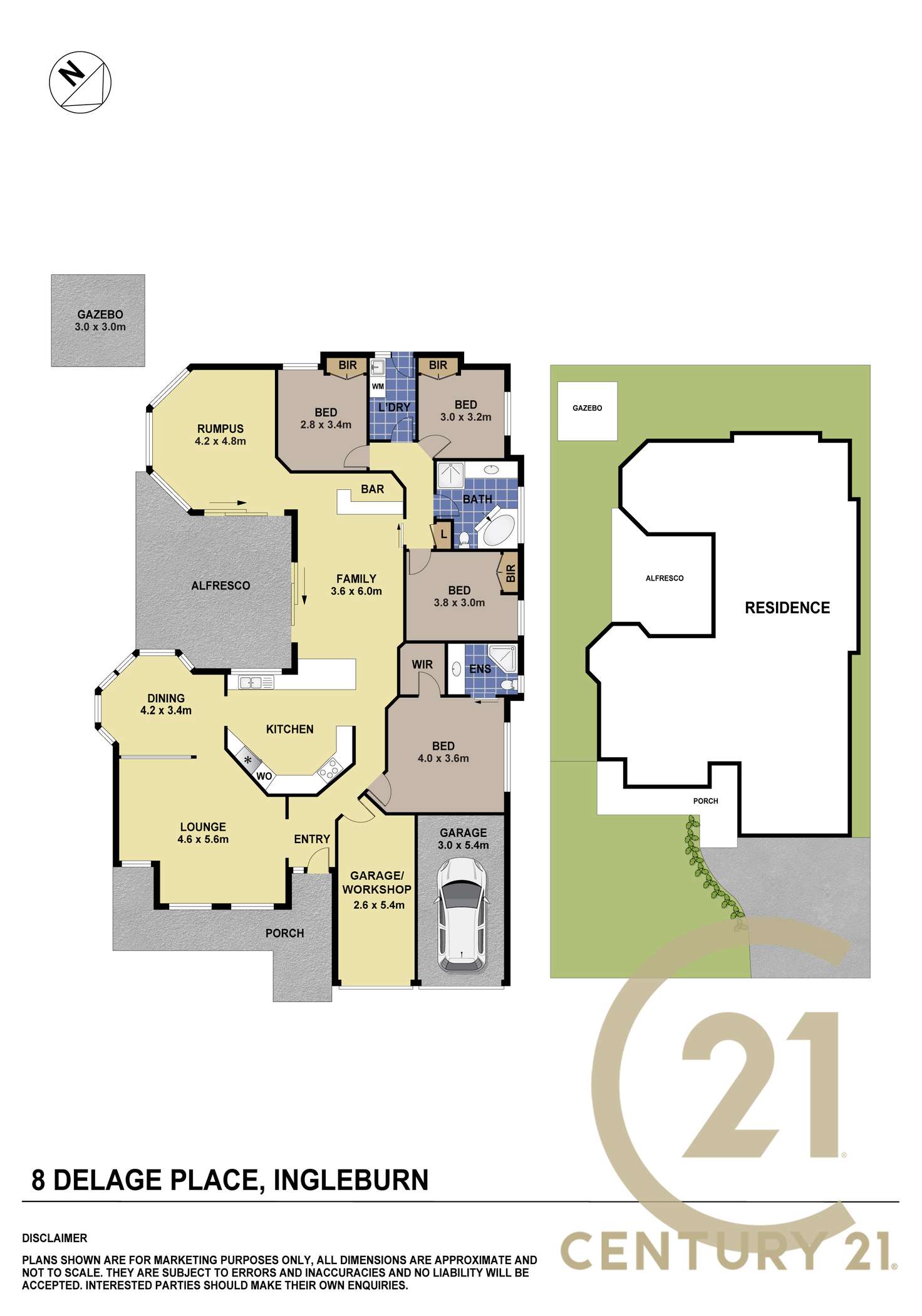 Floorplan of Homely house listing, 8 Delage Place, Ingleburn NSW 2565