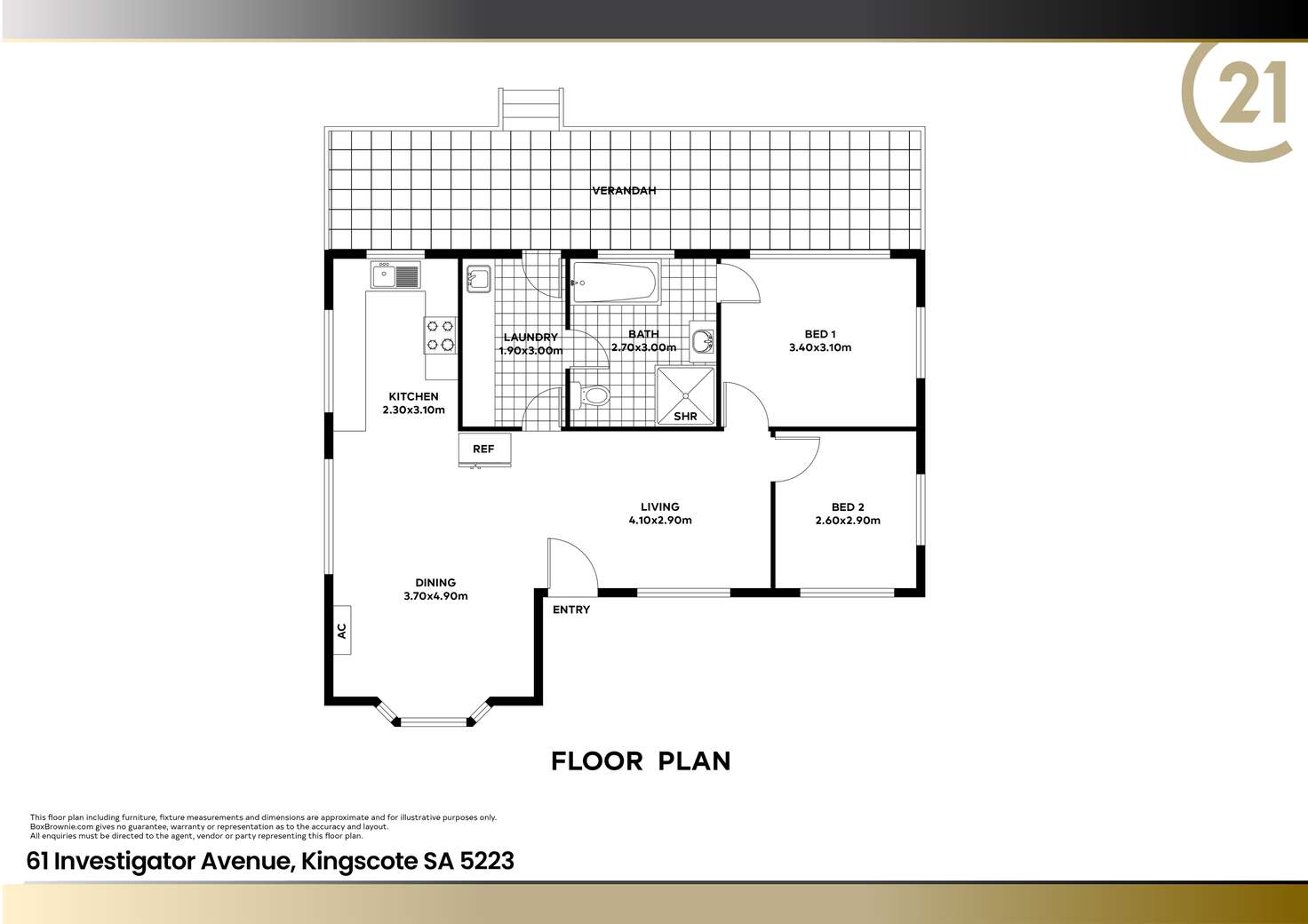 Floorplan of Homely house listing, 61 Investigator Avenue, Kingscote SA 5223