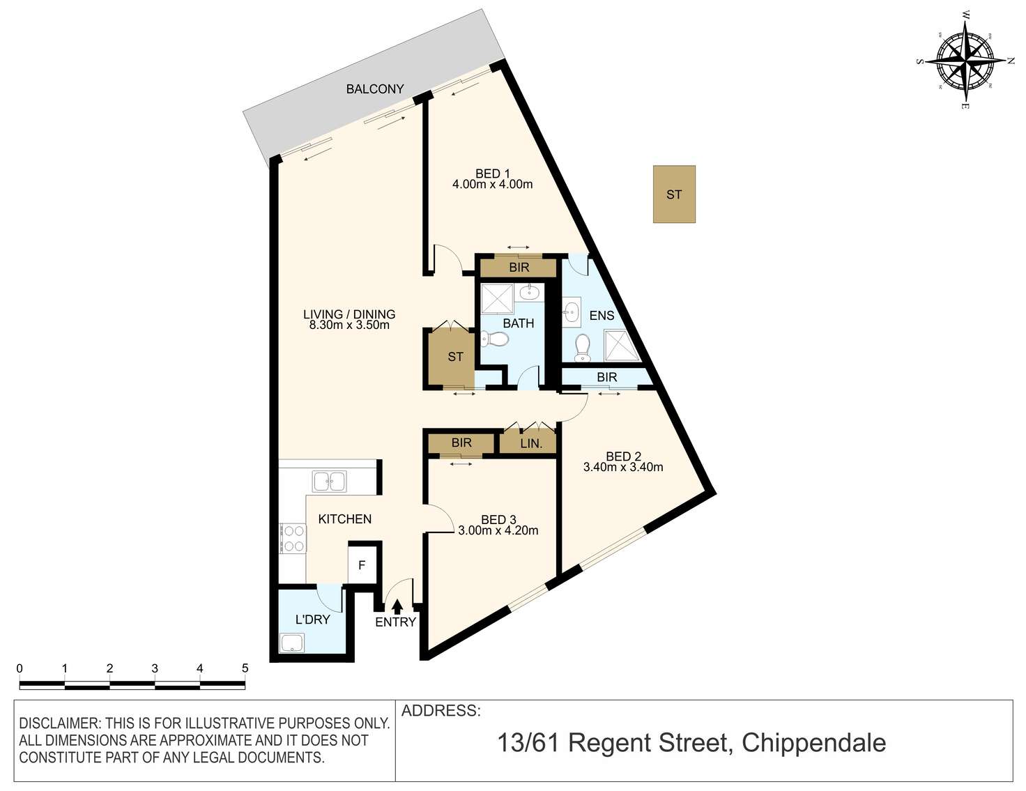 Floorplan of Homely apartment listing, 13/61 Regent Street, Chippendale NSW 2008