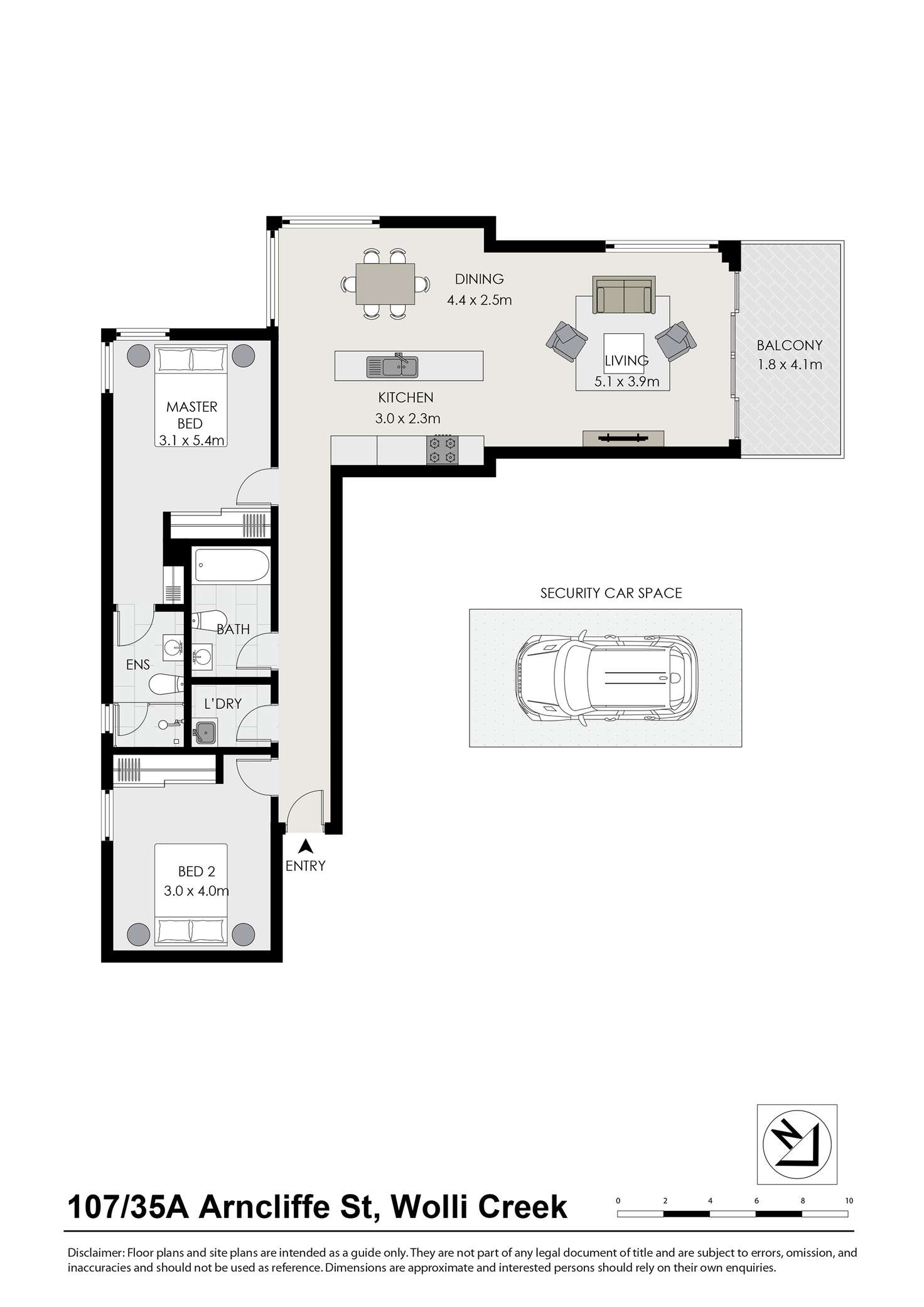 Floorplan of Homely apartment listing, 107/35A Arncliffe Street, Wolli Creek NSW 2205