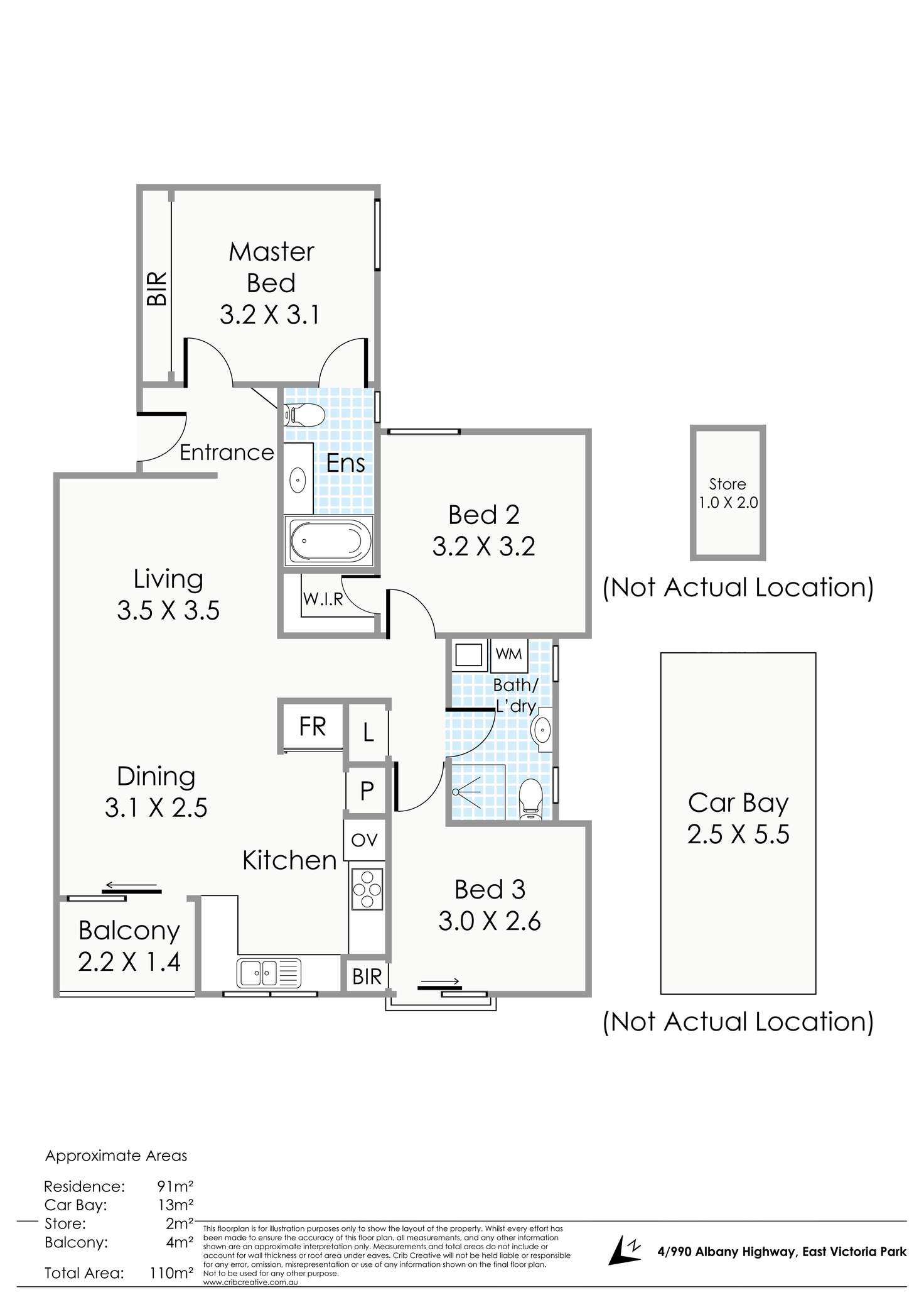 Floorplan of Homely apartment listing, 4/990 Albany Highway, East Victoria Park WA 6101
