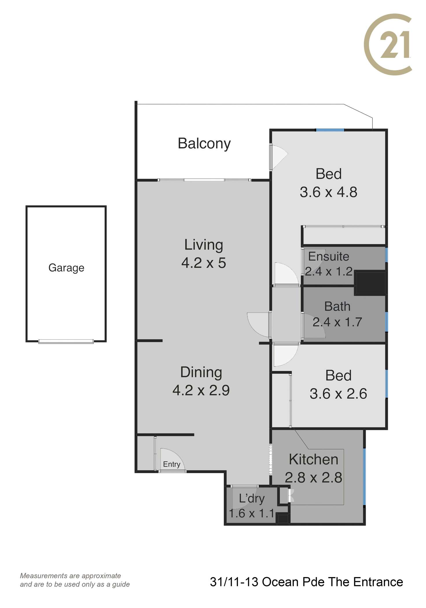 Floorplan of Homely unit listing, 31/11-13 Ocean Parade, The Entrance NSW 2261