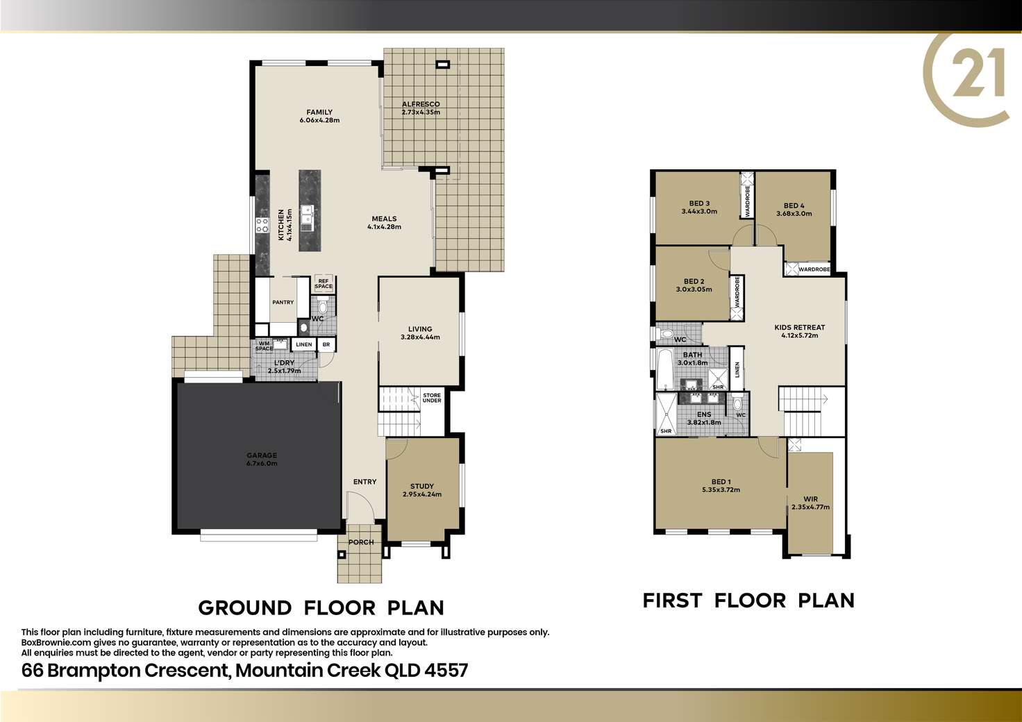 Floorplan of Homely house listing, 66 Brampton Crescent, Mountain Creek QLD 4557