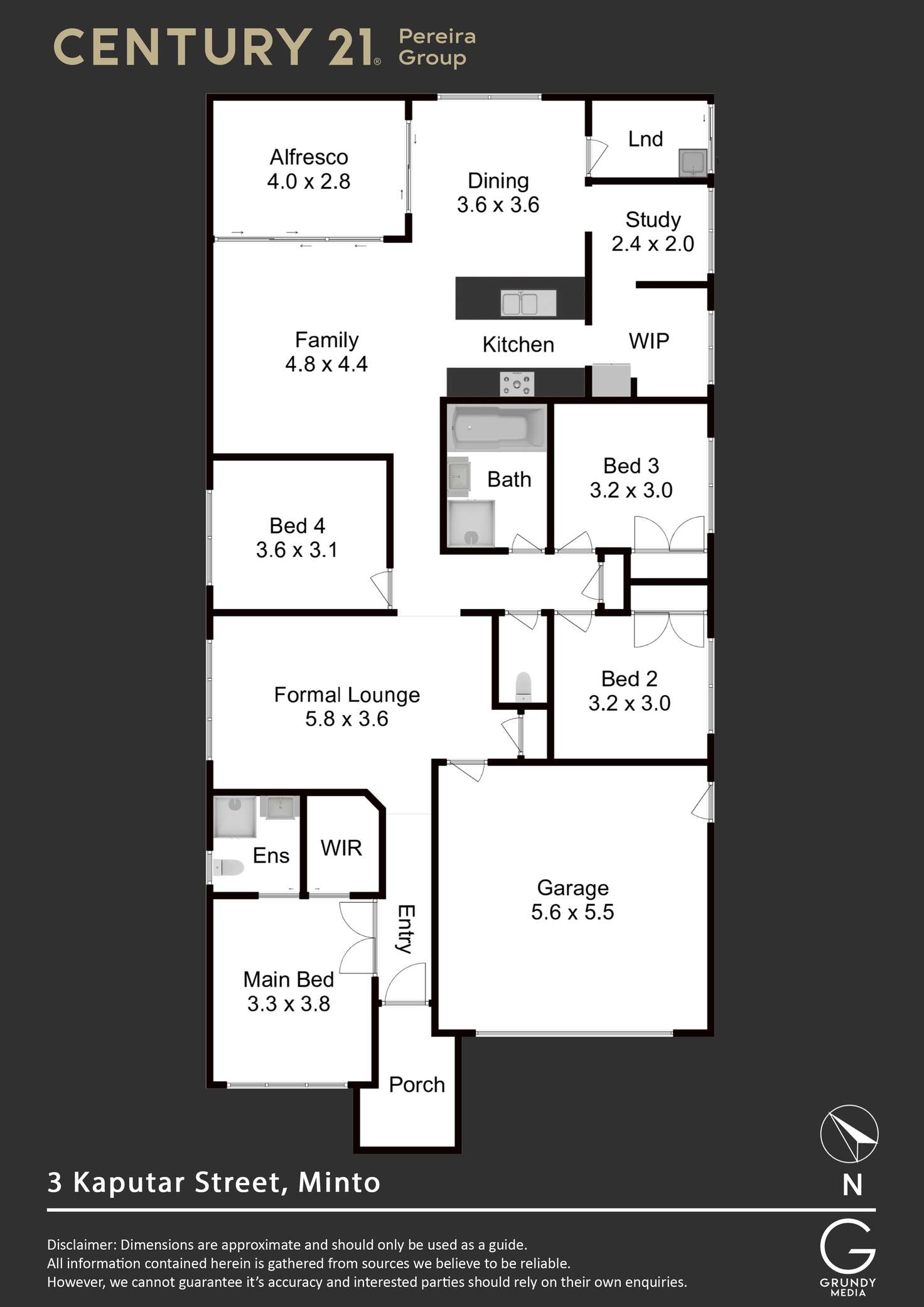 Floorplan of Homely house listing, 3 Kaputar Street, Minto NSW 2566