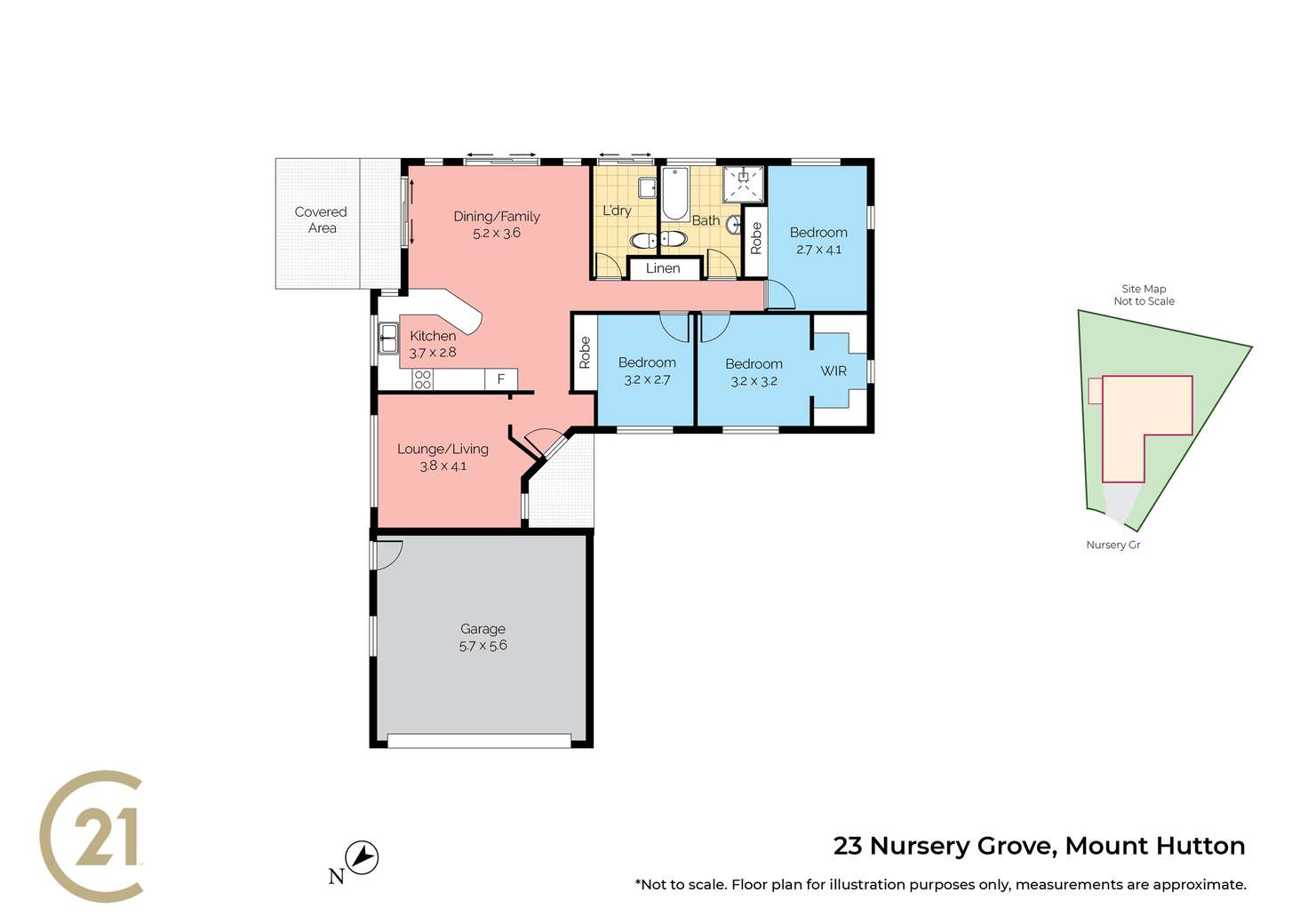 Floorplan of Homely house listing, 23 Nursery Grove, Mount Hutton NSW 2290