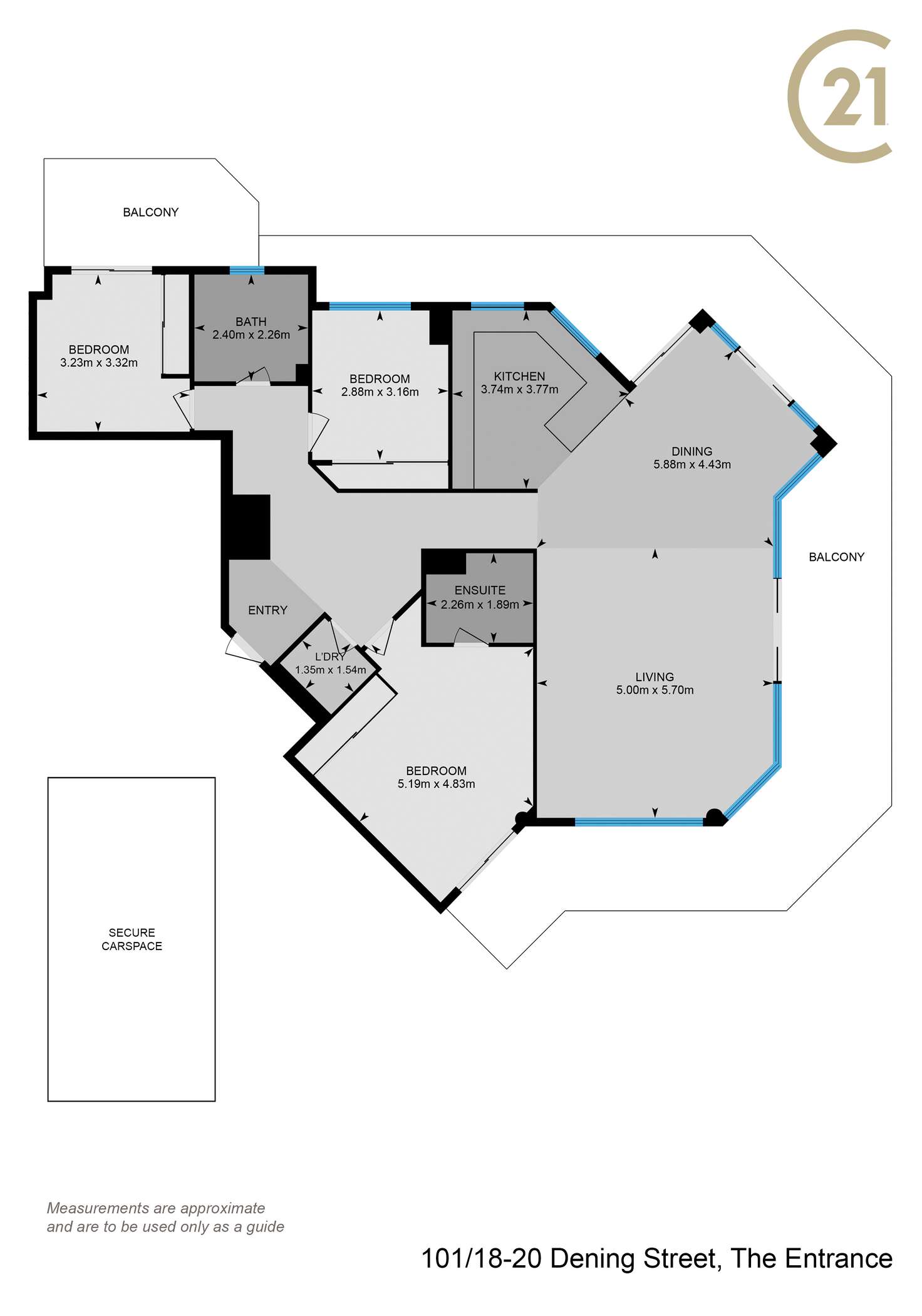 Floorplan of Homely unit listing, 101/18 Dening Street, The Entrance NSW 2261