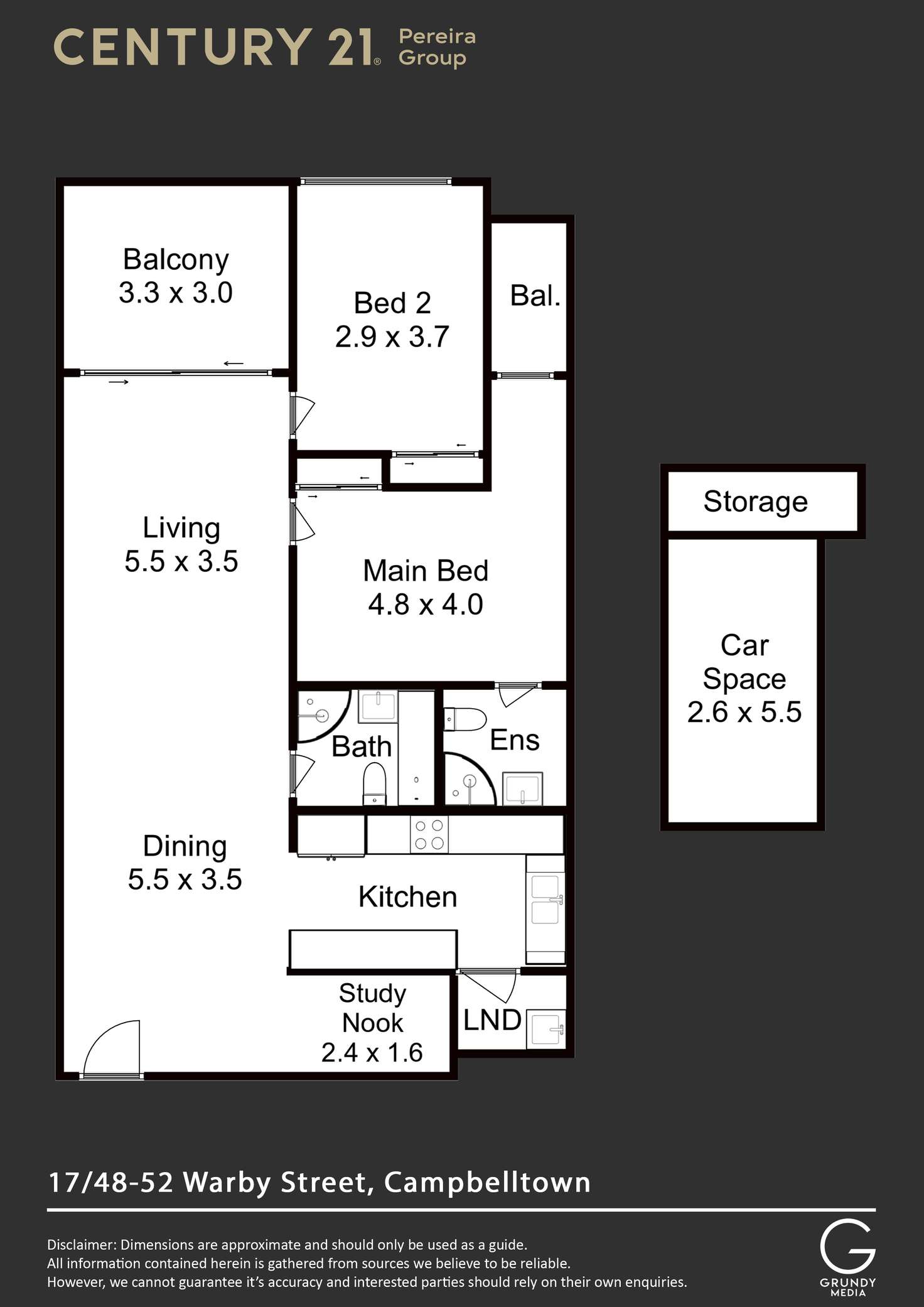 Floorplan of Homely apartment listing, 17 / 48-52 Warby Street, Campbelltown NSW 2560