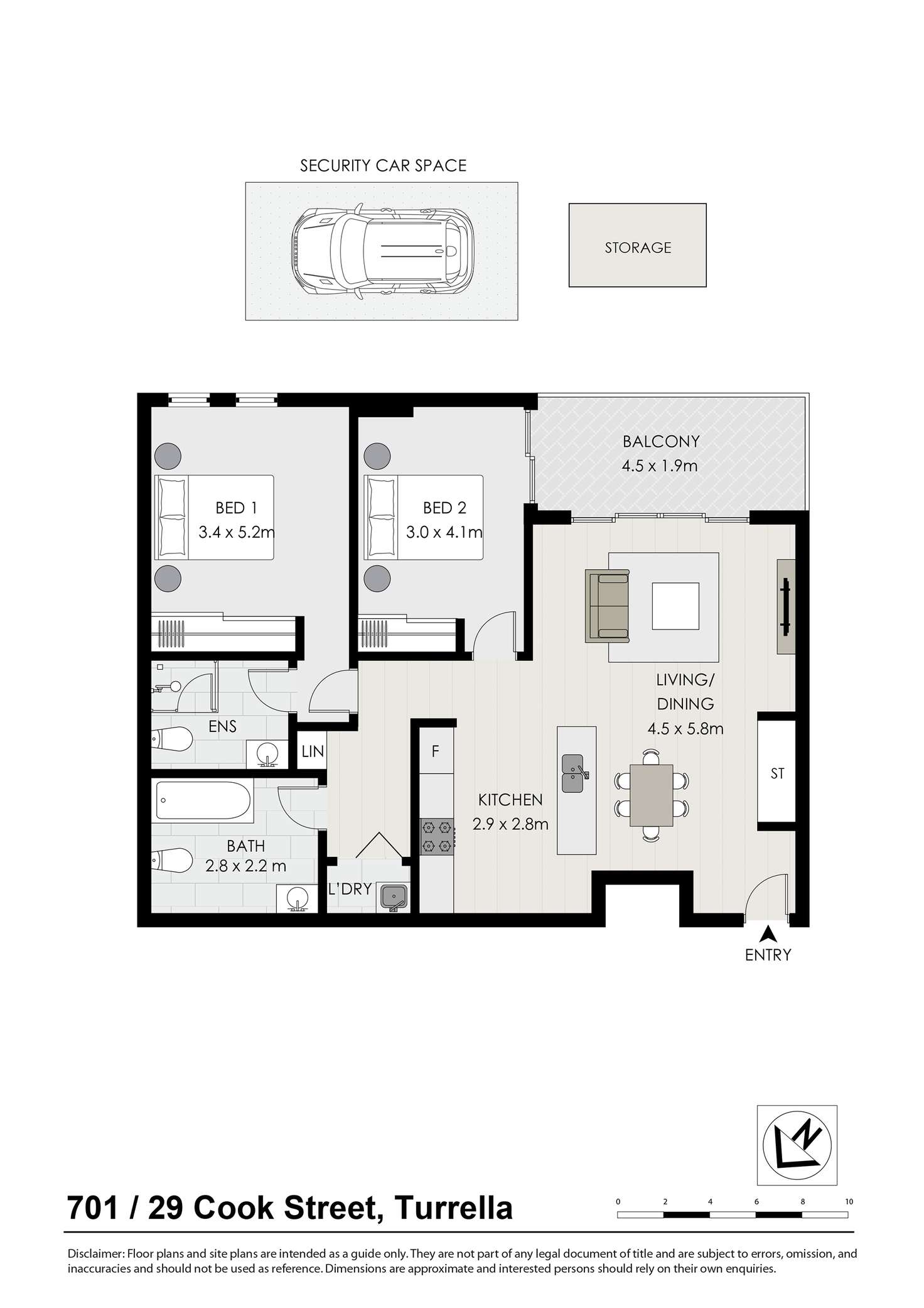Floorplan of Homely apartment listing, 701/29 Cook Street, Turrella NSW 2205