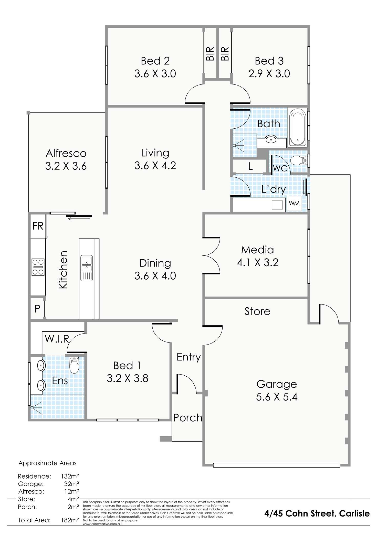Floorplan of Homely house listing, 4/45 Cohn Street, Carlisle WA 6101