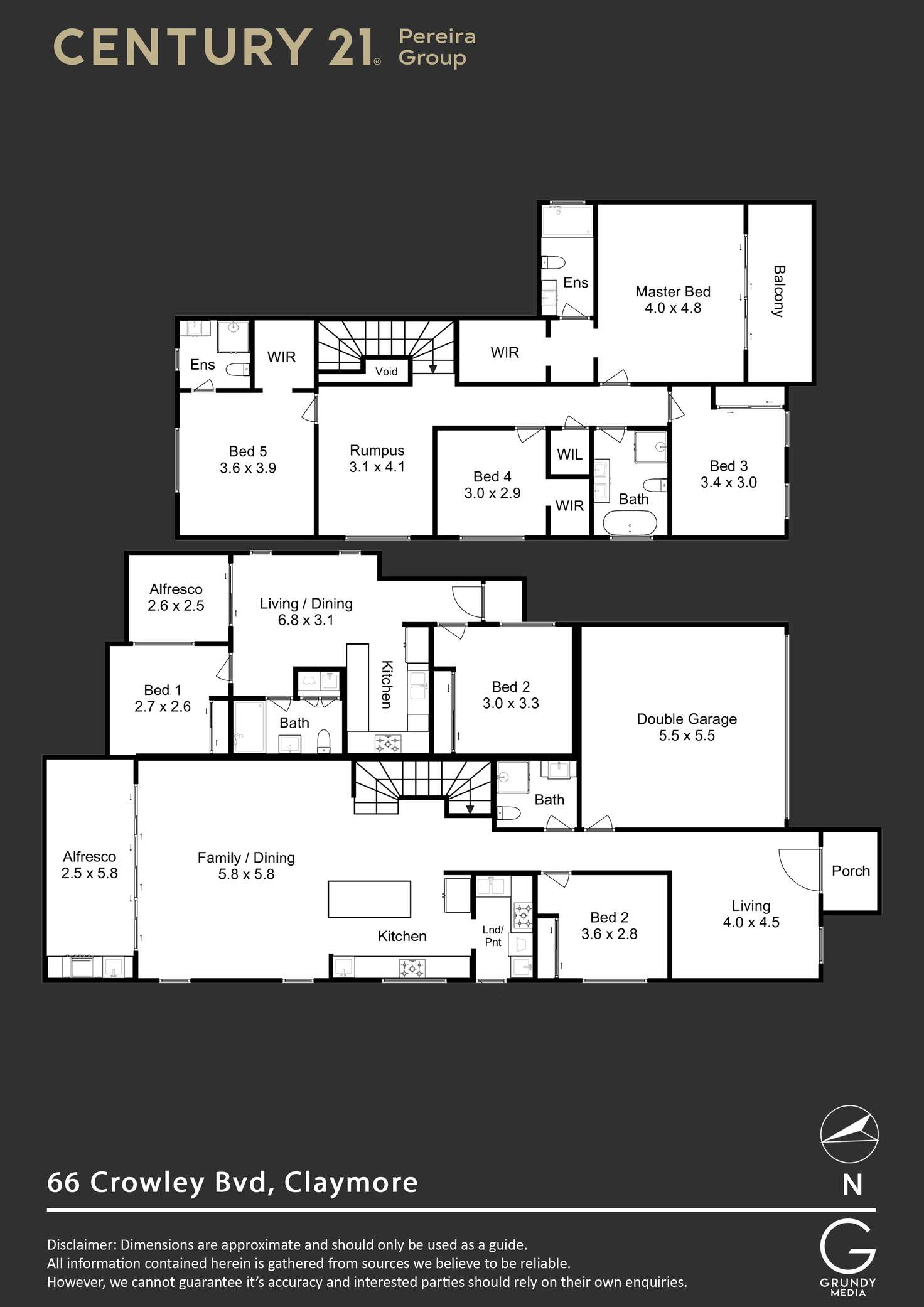 Floorplan of Homely house listing, 66 & 66a Crowley Boulevard, Claymore NSW 2559