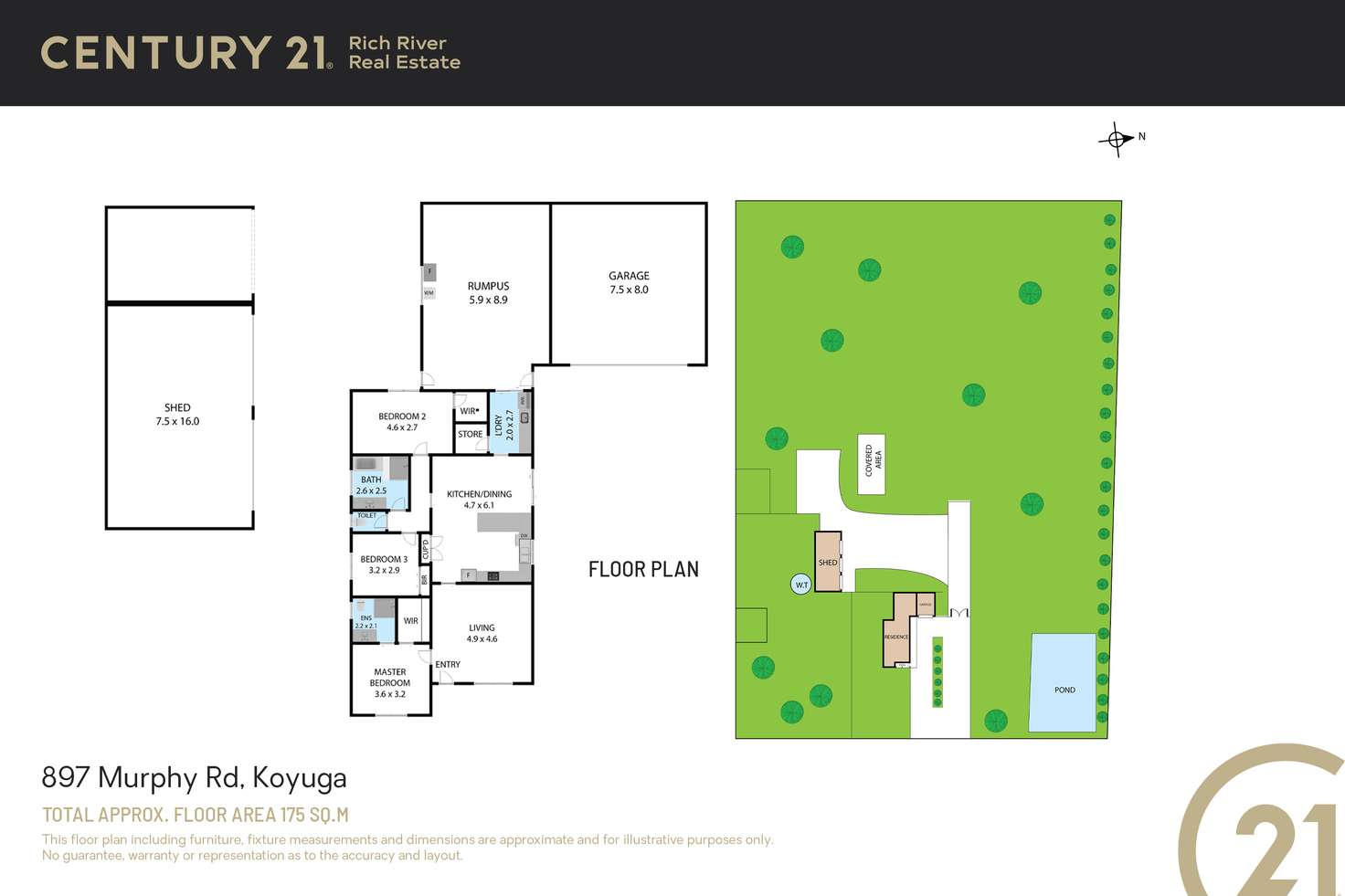Floorplan of Homely house listing, 897 Murphy Road, Tongala VIC 3621