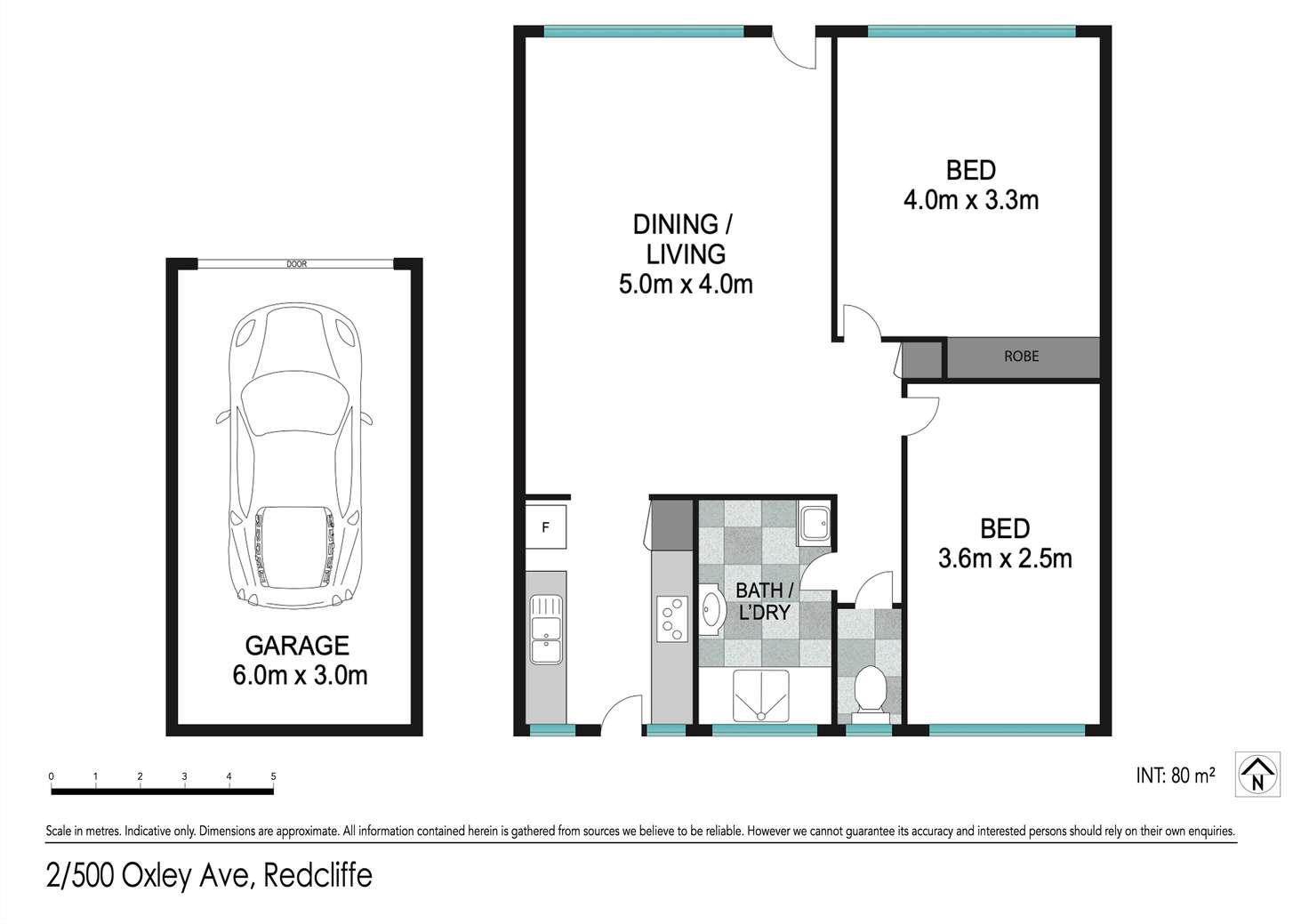 Floorplan of Homely unit listing, 2/500 Oxley Avenue, Redcliffe QLD 4020