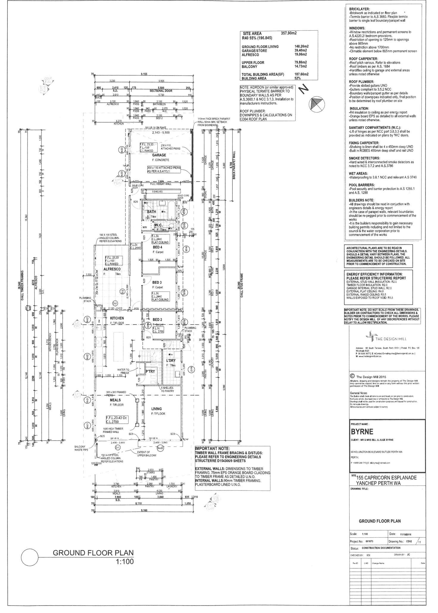 Floorplan of Homely house listing, 155 Capricorn Esplanade, Yanchep WA 6035