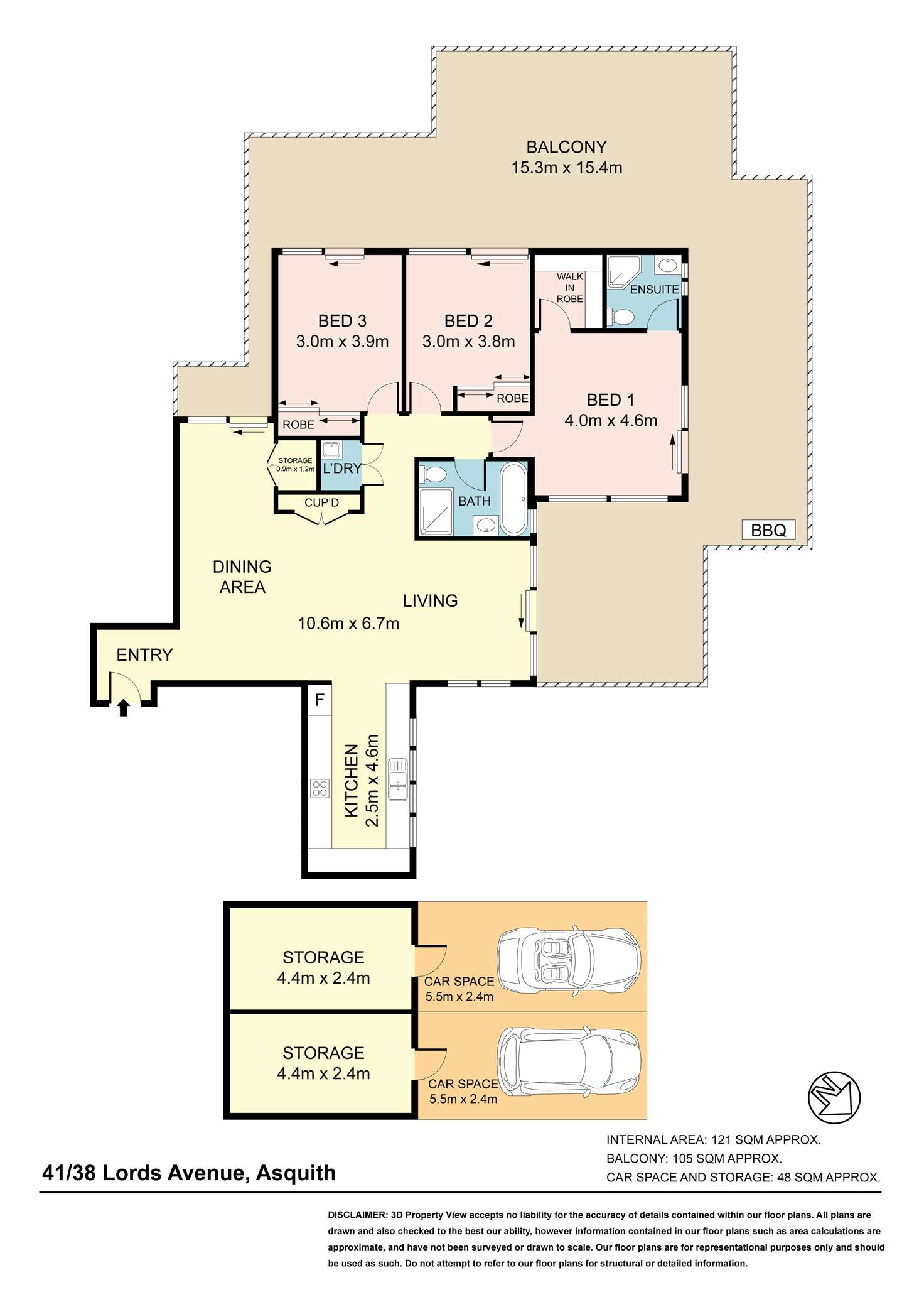 Floorplan of Homely apartment listing, 41/38 Lords Avenue, Asquith NSW 2077