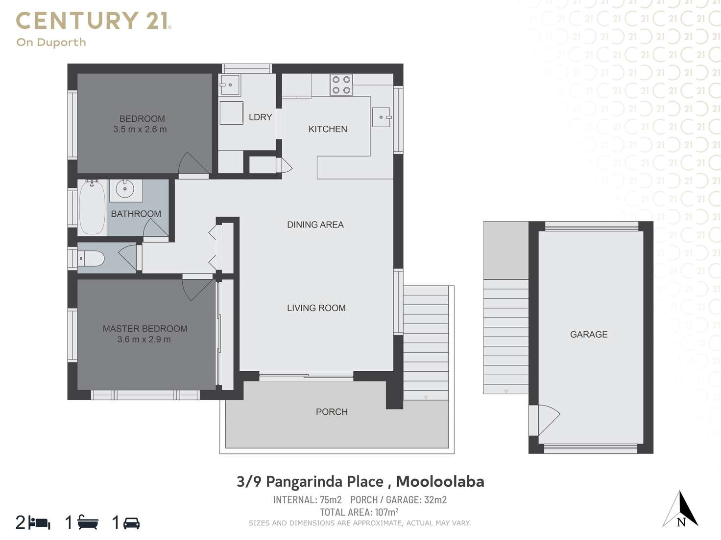 Floorplan of Homely unit listing, 3/9 Pangarinda Place, Mooloolaba QLD 4557