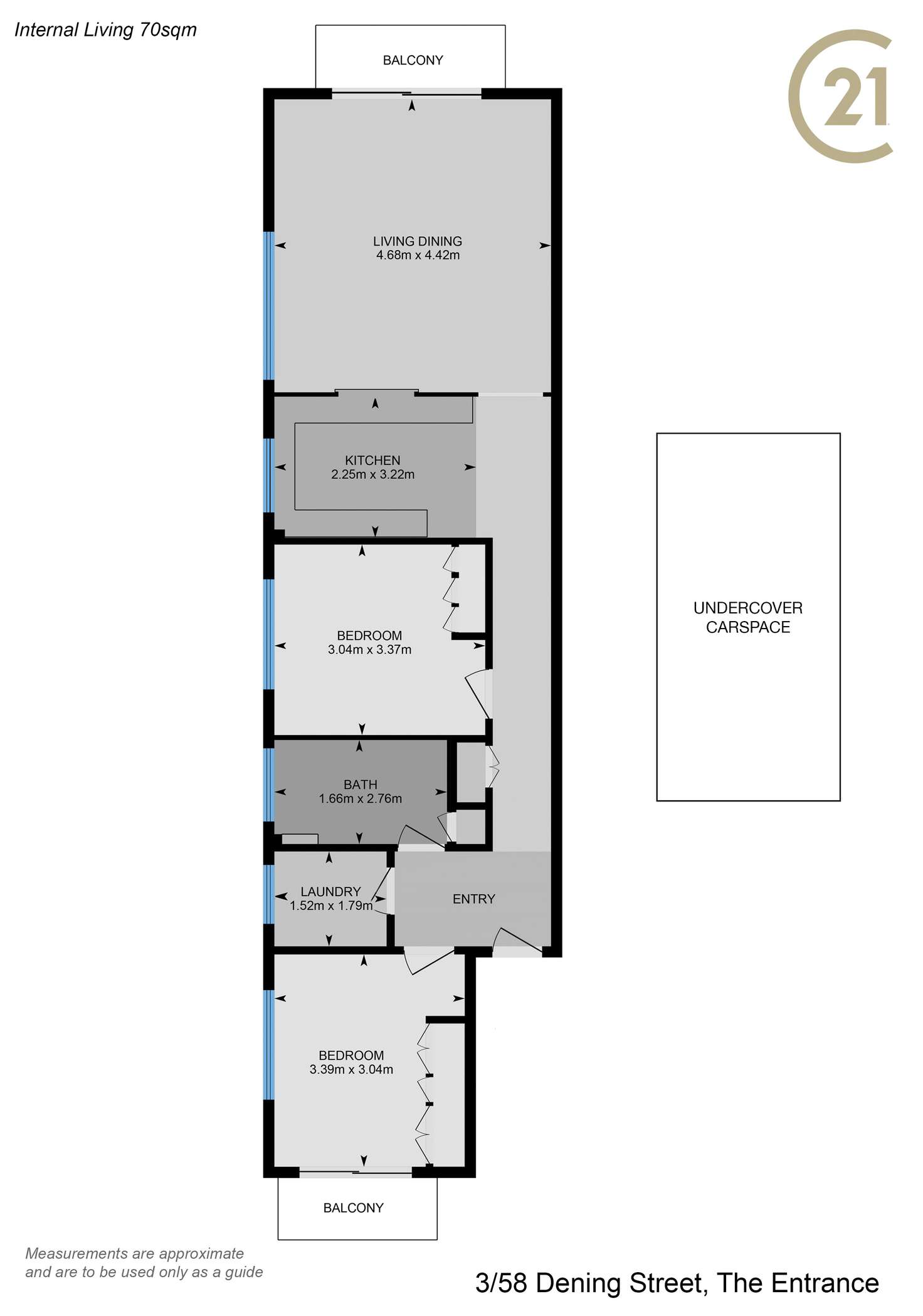 Floorplan of Homely unit listing, 3/58 Dening Street, The Entrance NSW 2261