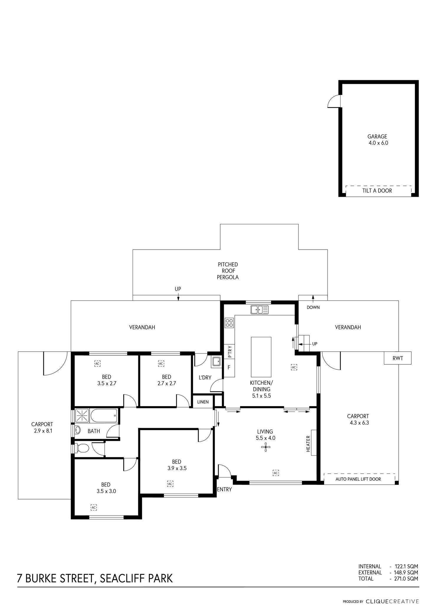 Floorplan of Homely house listing, 7 Burke Street, Seacliff Park SA 5049