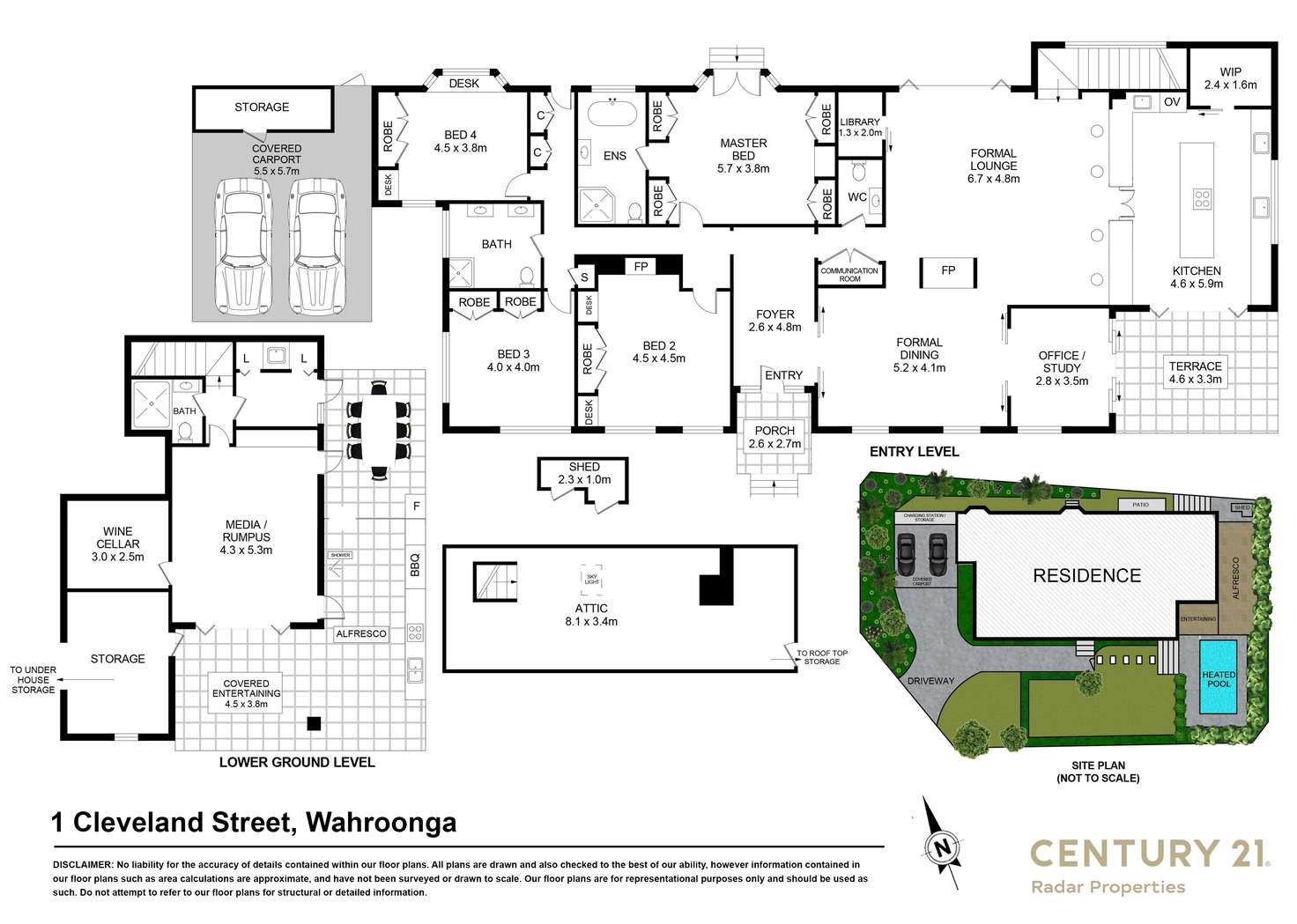 Floorplan of Homely house listing, 1 Cleveland Street, Wahroonga NSW 2076