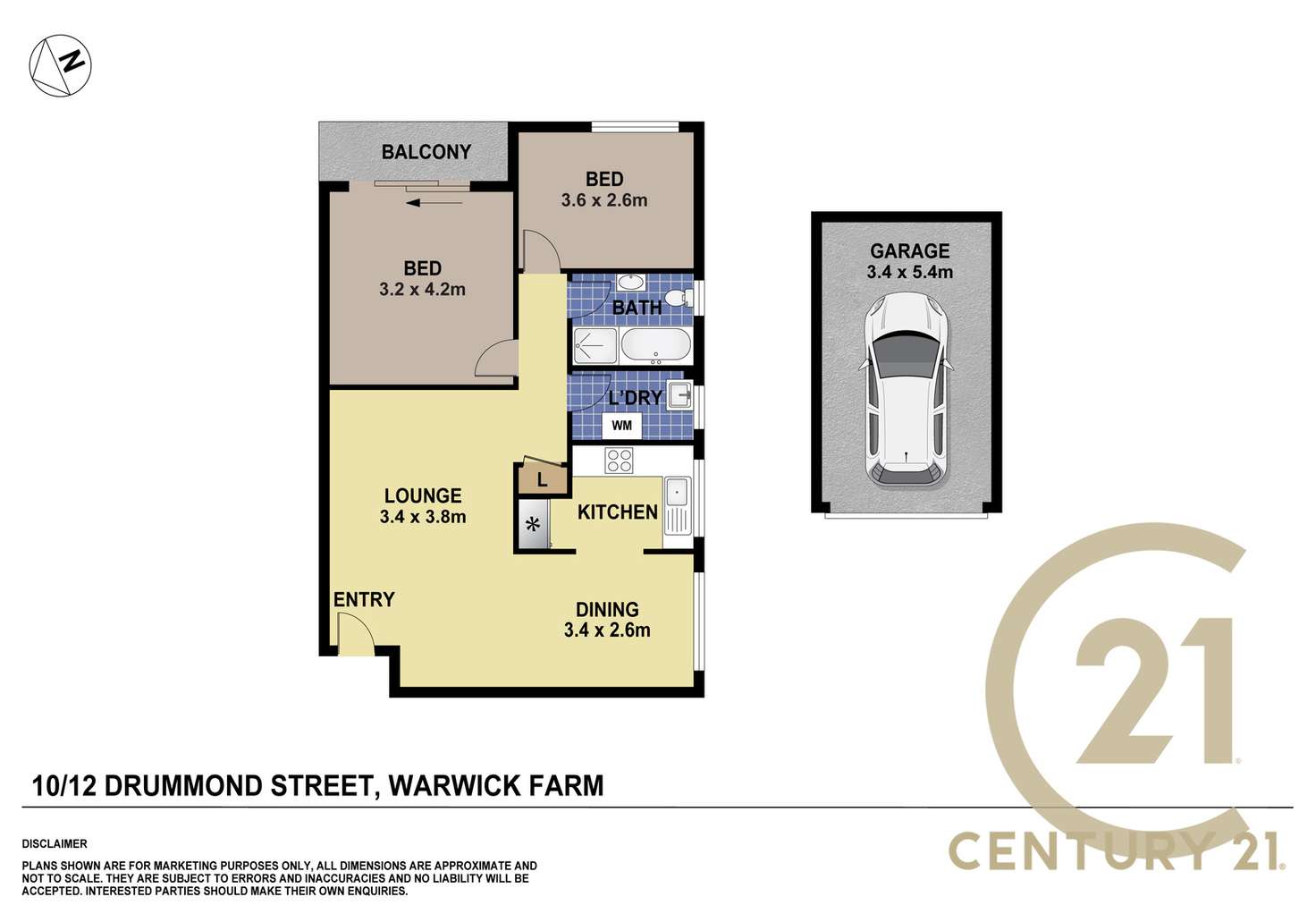Floorplan of Homely unit listing, 10/12 Drummond Street, Warwick Farm NSW 2170