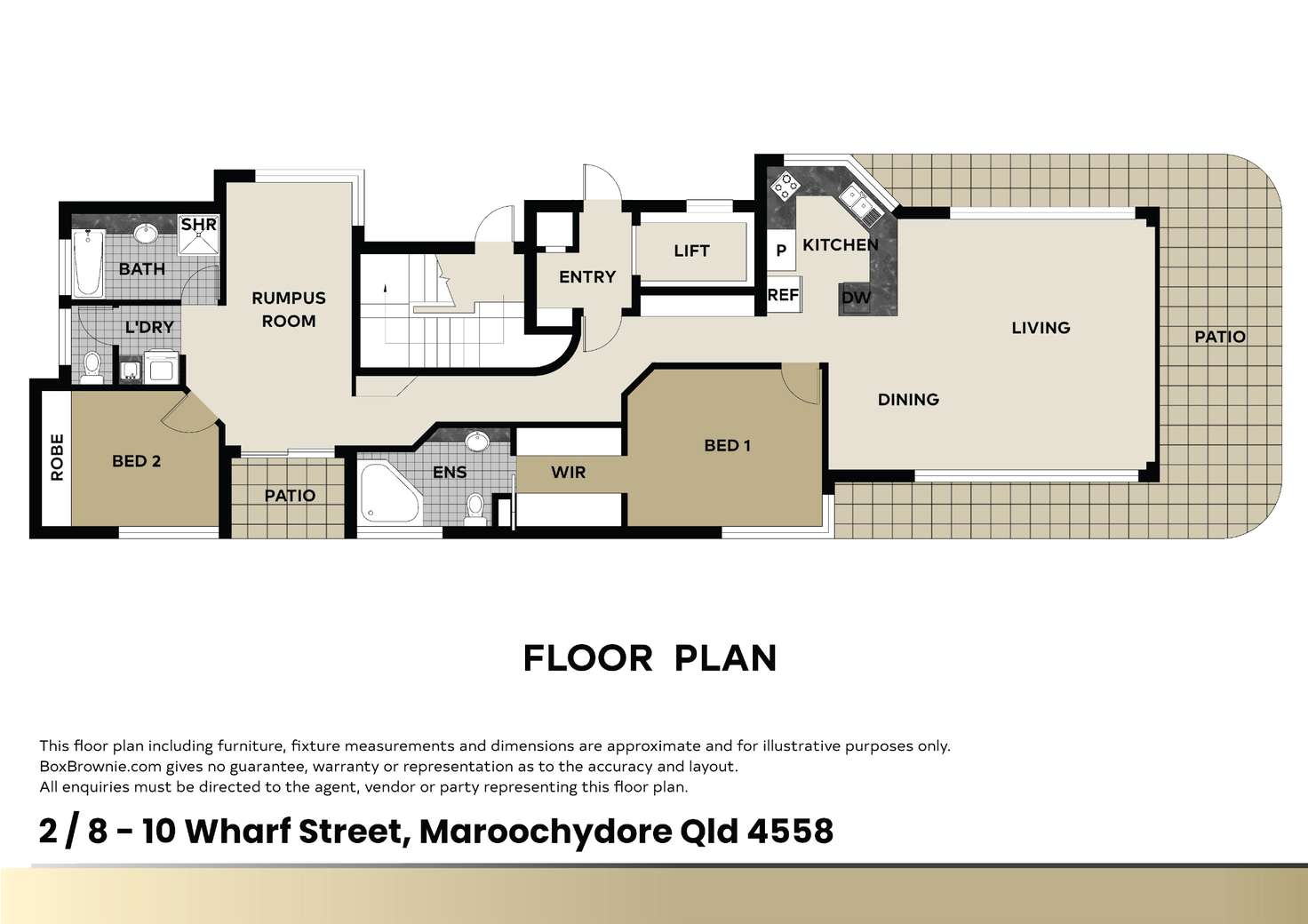 Floorplan of Homely unit listing, 2/8-10 Wharf Street, Maroochydore QLD 4558