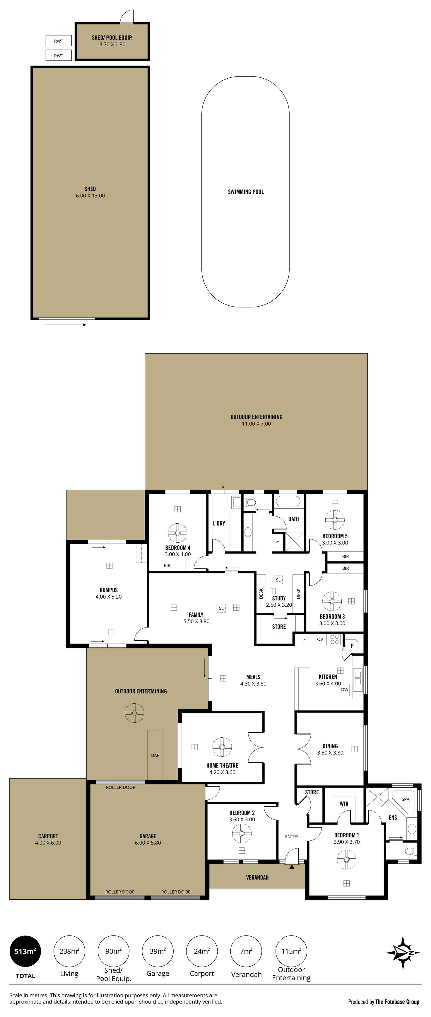 Floorplan of Homely house listing, 5 Mercedes Court, Happy Valley SA 5159