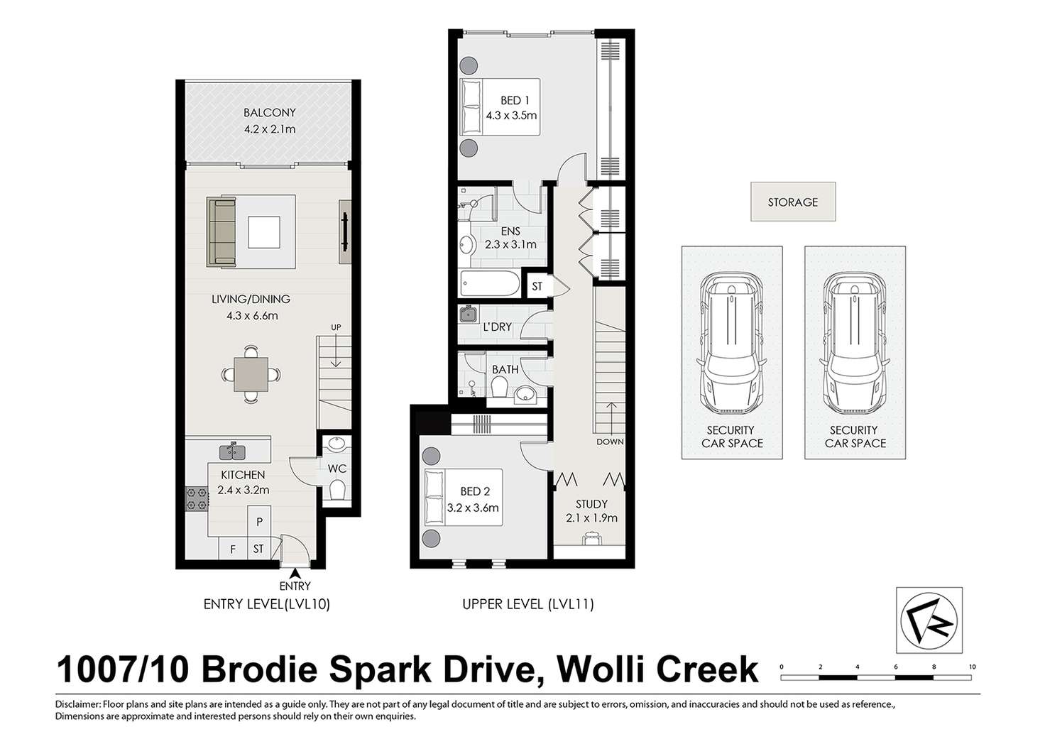 Floorplan of Homely apartment listing, 1007/10 Brodie Spark Drive, Wolli Creek NSW 2205