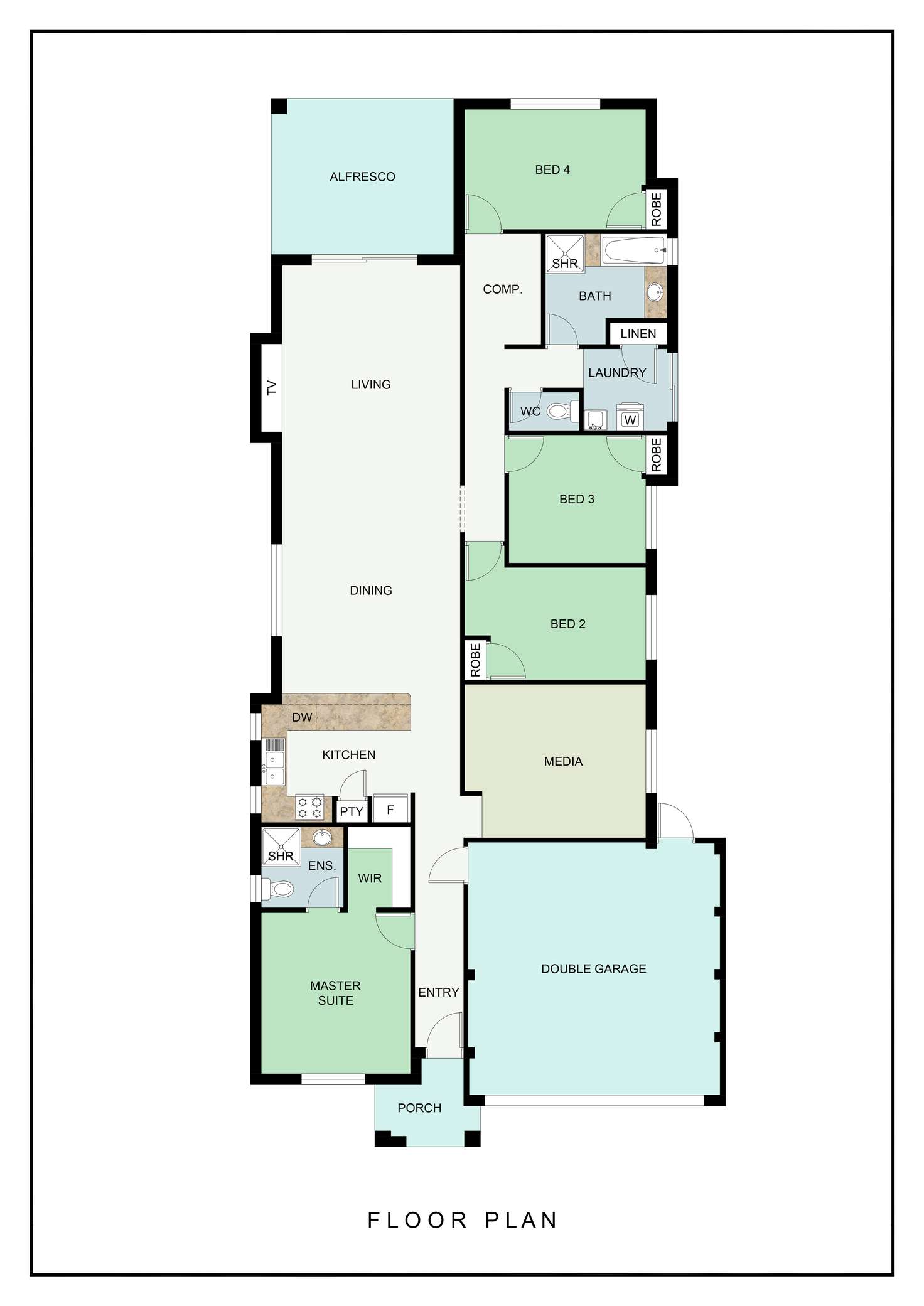 Floorplan of Homely house listing, 8 Willow Brook View, Meadow Springs WA 6210