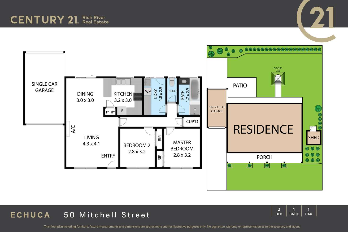 Floorplan of Homely house listing, 50 Mitchell Street, Echuca VIC 3564