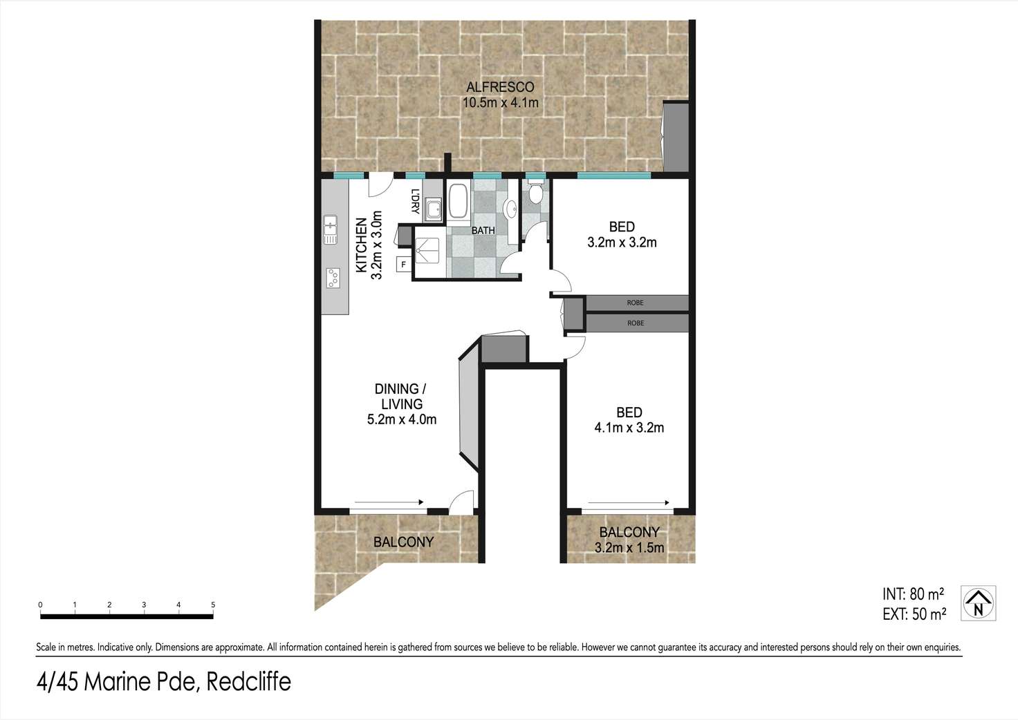 Floorplan of Homely unit listing, 4/45 Marine Parade, Redcliffe QLD 4020