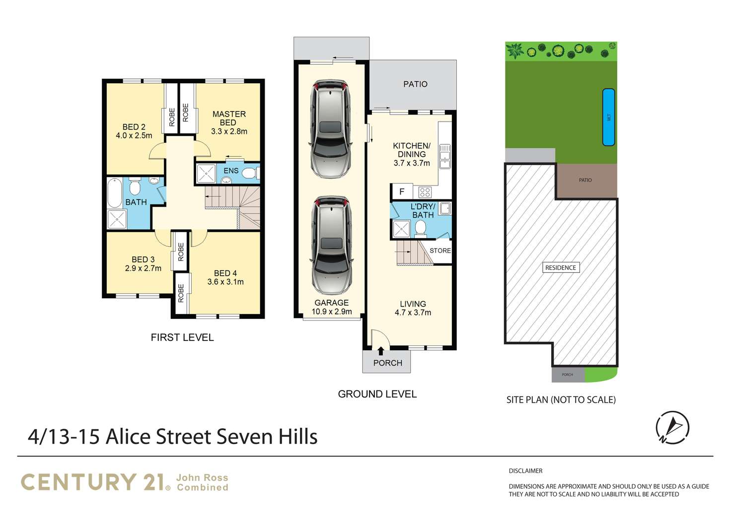 Floorplan of Homely townhouse listing, 4/13-15 Alice Street, Seven Hills NSW 2147