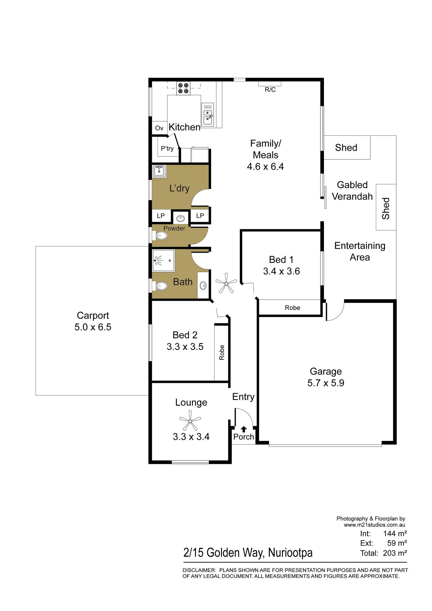 Floorplan of Homely house listing, 2-15 Golden Way, Nuriootpa SA 5355