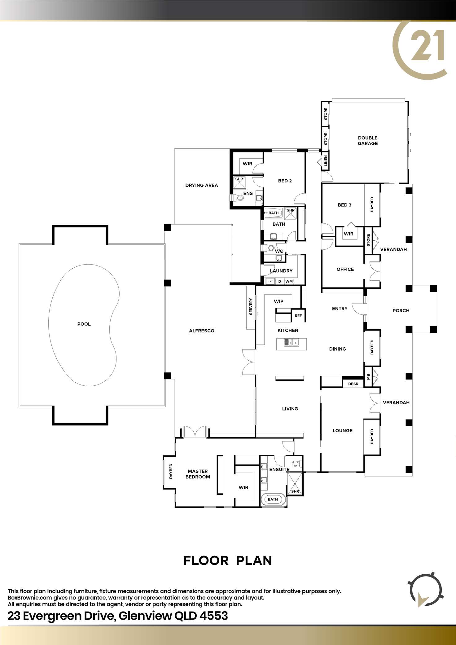 Floorplan of Homely house listing, 23 Evergreen Drive, Glenview QLD 4553
