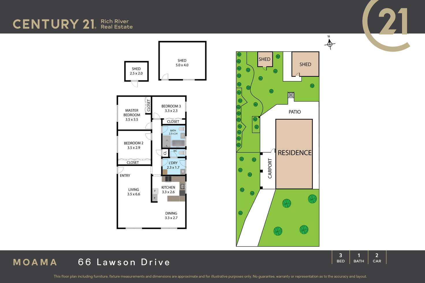 Floorplan of Homely house listing, 66 Lawson Drive, Moama NSW 2731