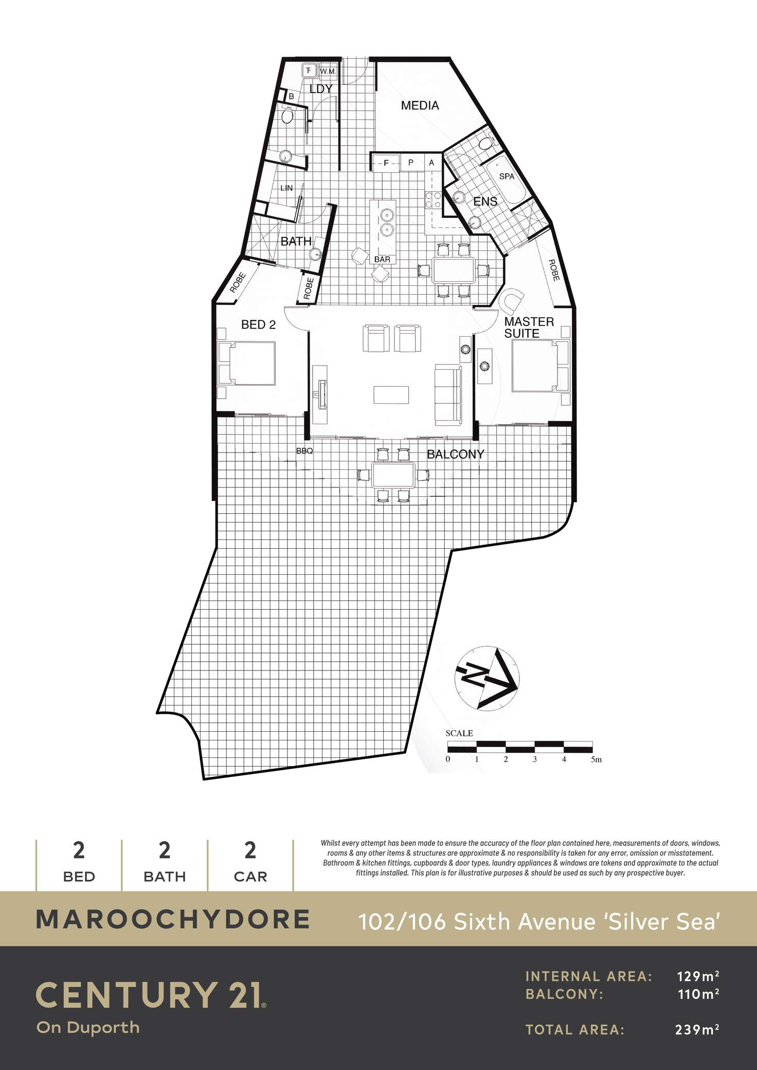 Floorplan of Homely unit listing, 102/106 Sixth Avenue, Maroochydore QLD 4558