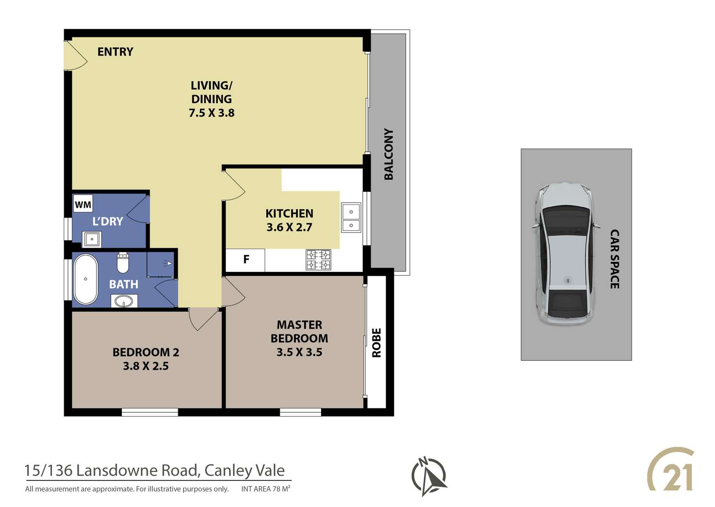 Floorplan of Homely unit listing, 15/136 Lansdowne Road, Canley Vale NSW 2166