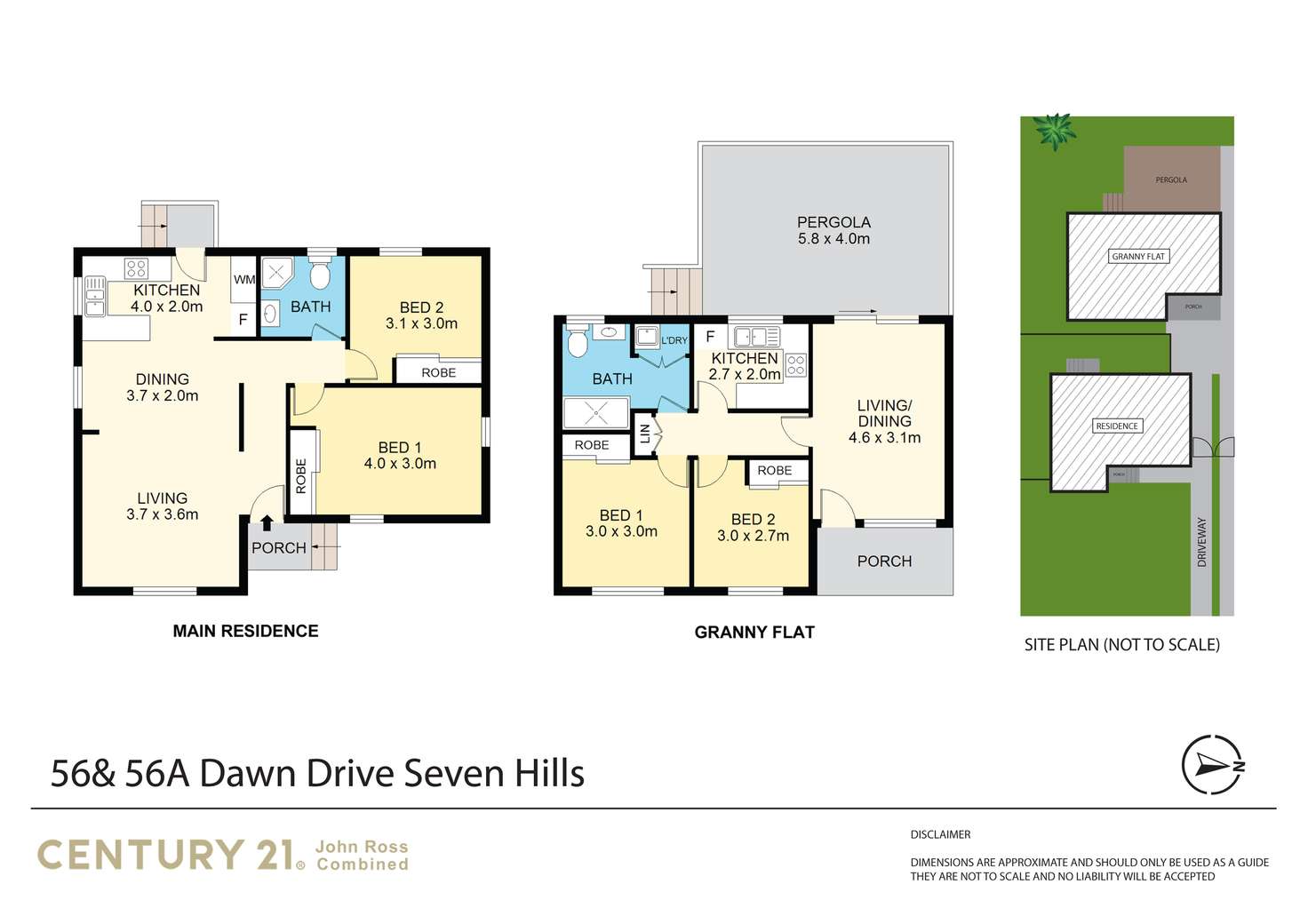 Floorplan of Homely house listing, 56 and 56a Dawn Drive, Seven Hills NSW 2147